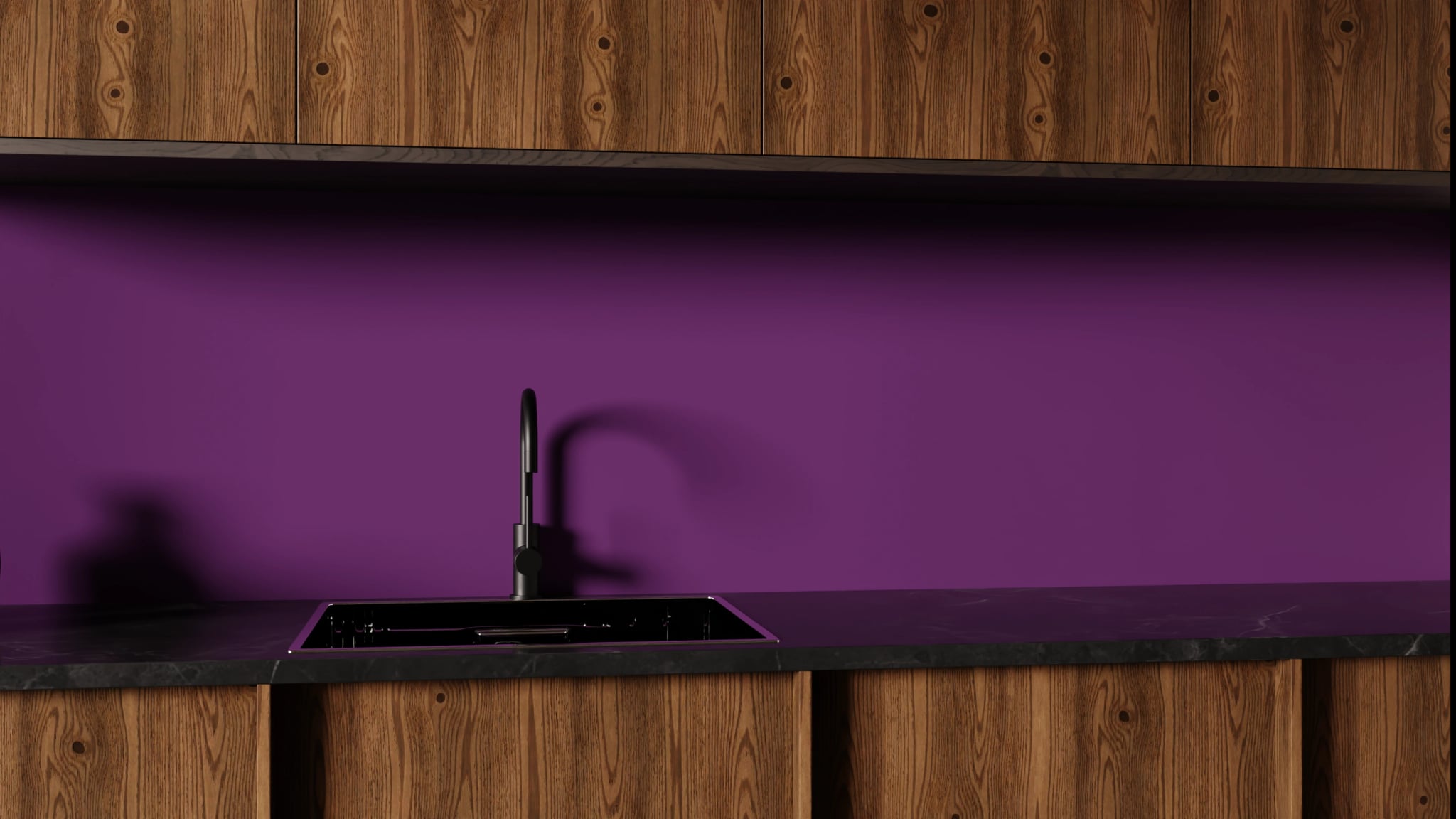 Küchenrückwand - Aubergine – Bild 1