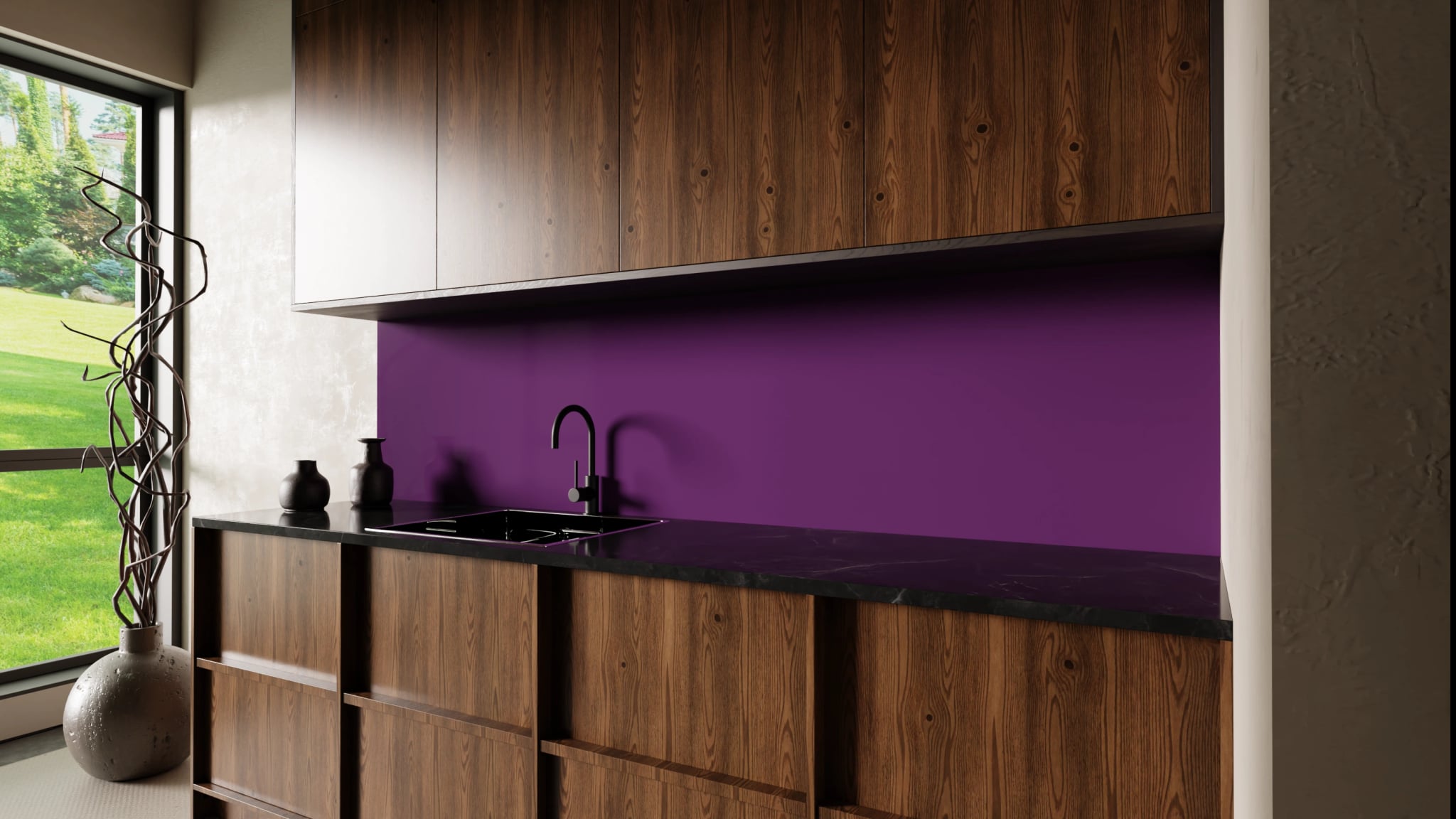 Küchenrückwand - Aubergine – Bild 2