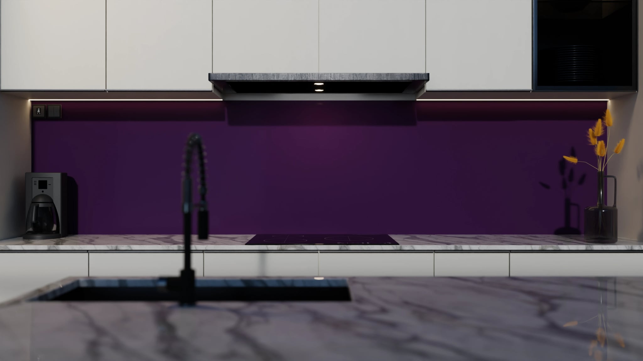Küchenrückwand - Aubergine – Bild 4