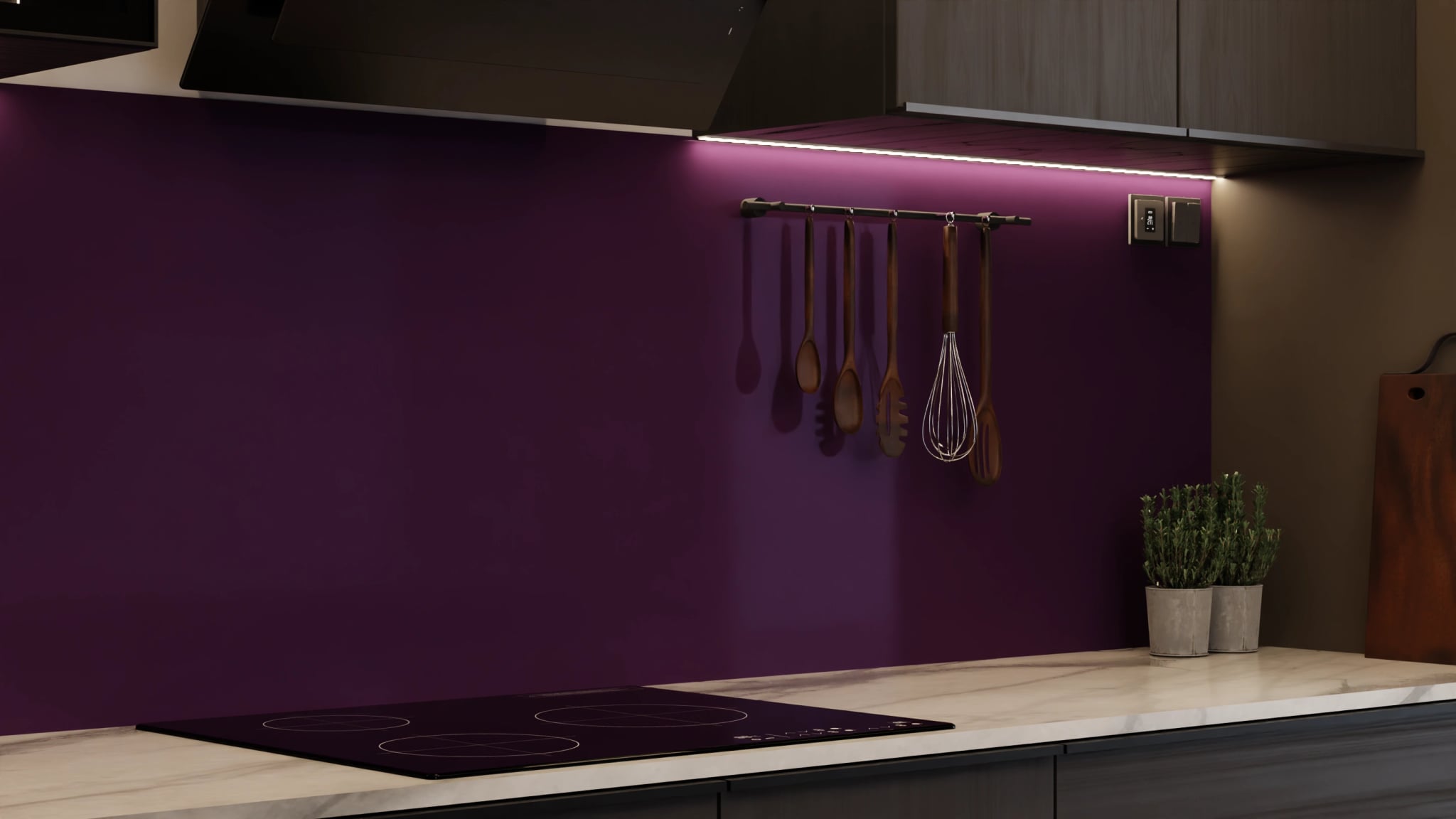 Küchenrückwand - Aubergine – Bild 7