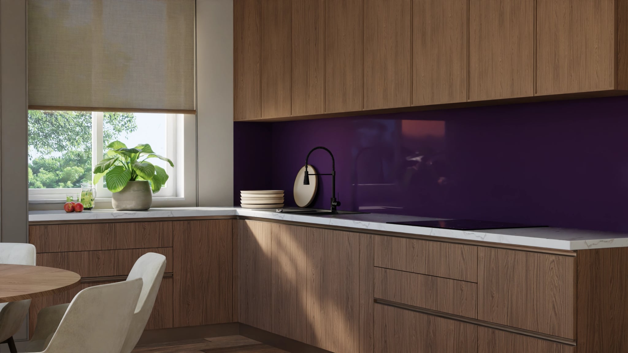 Küchenrückwand - Aubergine – Bild 8