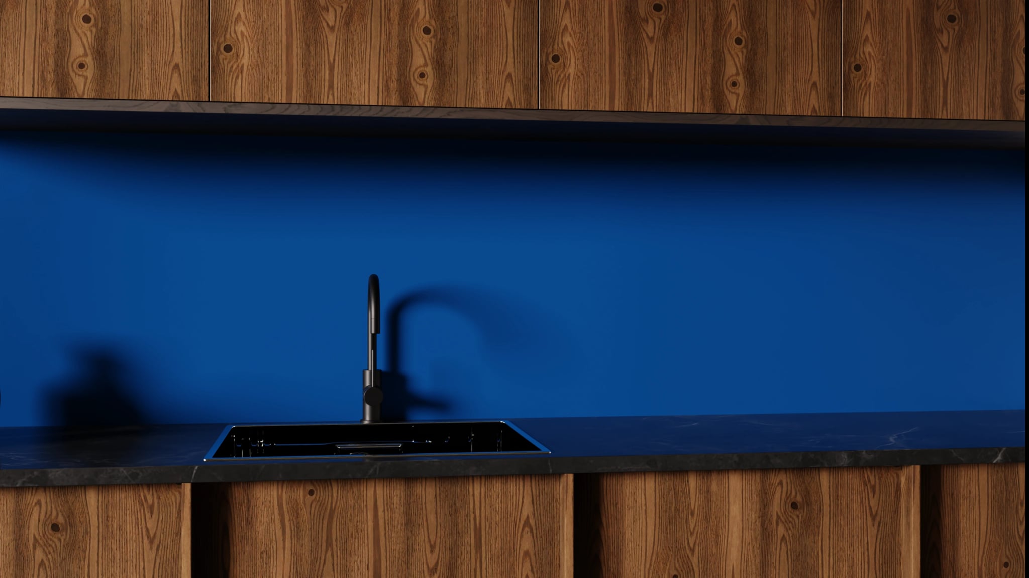 Küchenrückwand - Marineblau – Bild 1