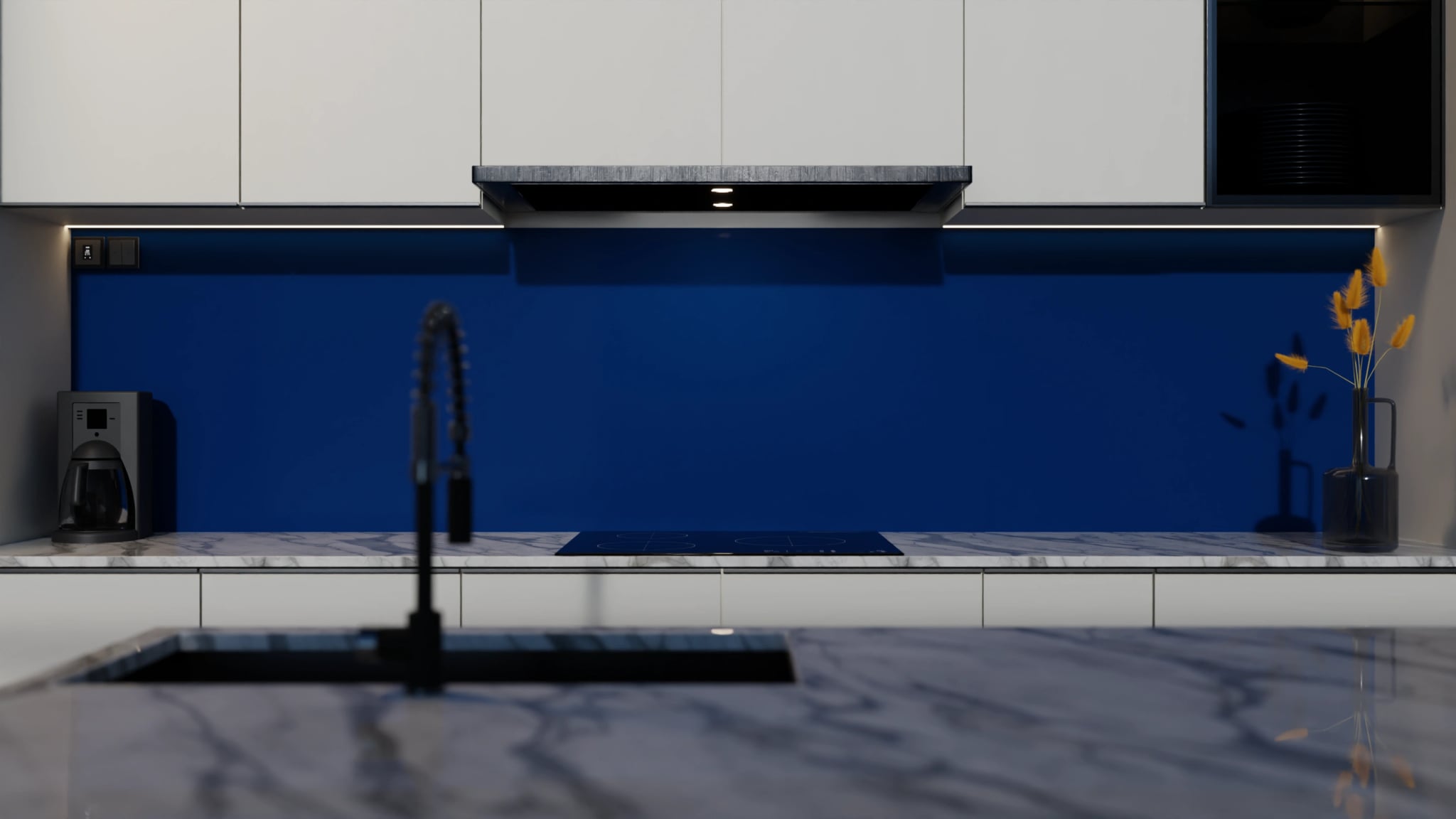 Küchenrückwand - Marineblau – Bild 4