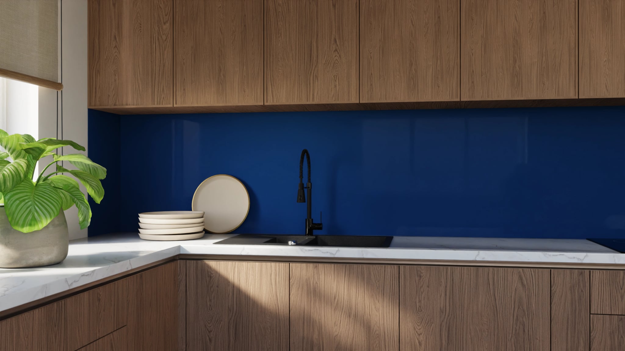 Küchenrückwand - Marineblau – Bild 9
