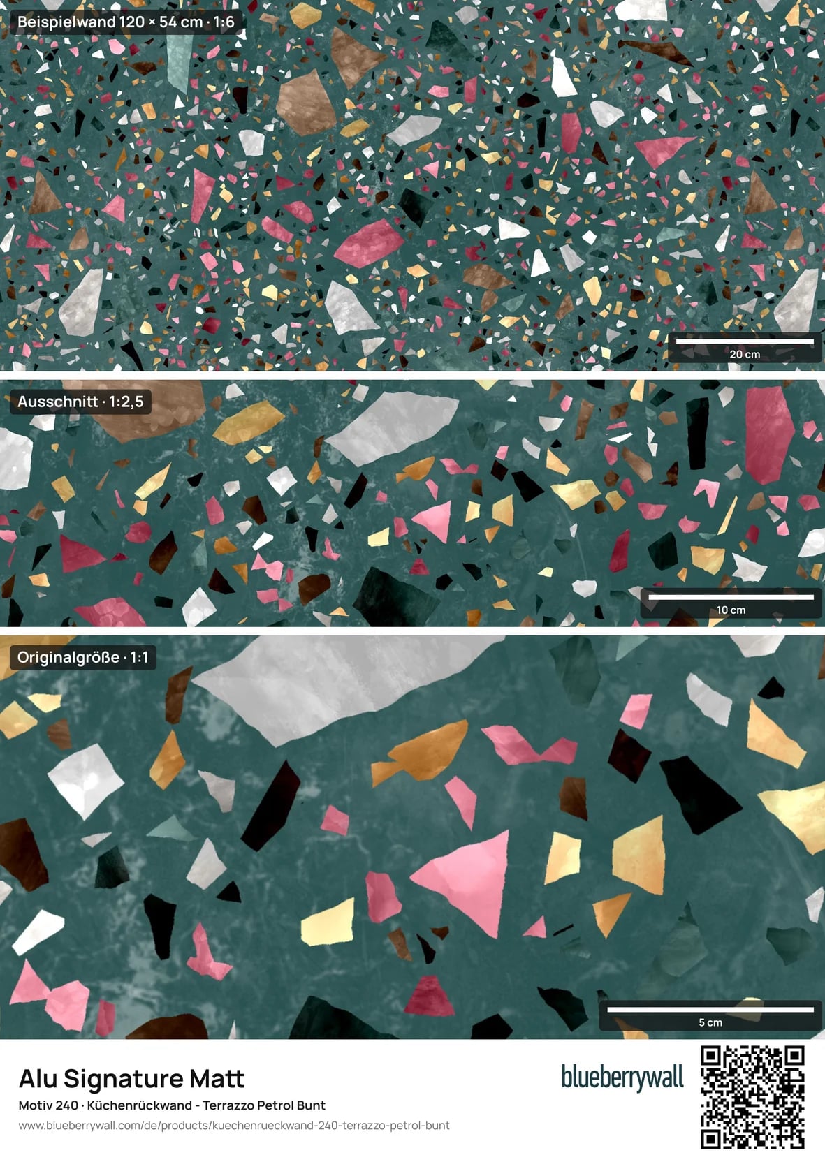 Muster Küchenrückwand Terrazzo