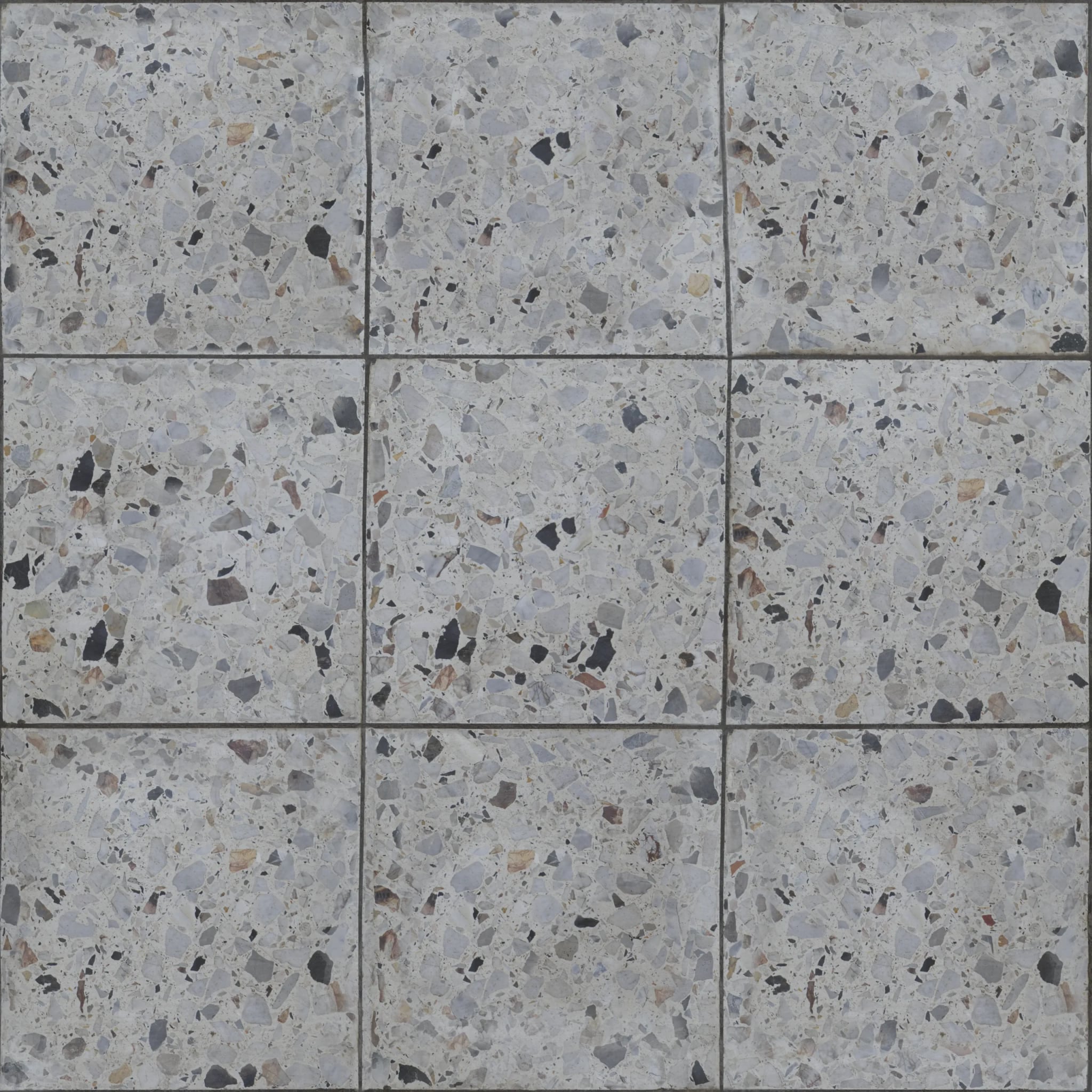 Duschrückwand - Terrazzo Grau Bunt – Bild 7