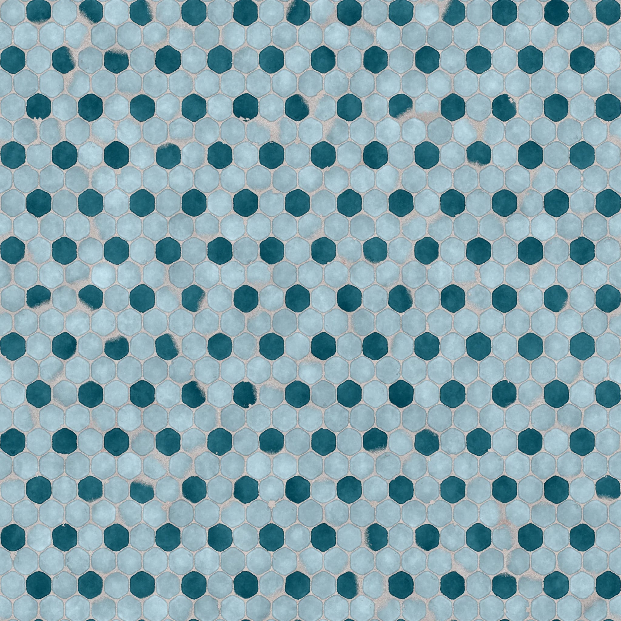 Duschrückwand - Hexagon-Mosaik Aqua-Petrol – Bild 7