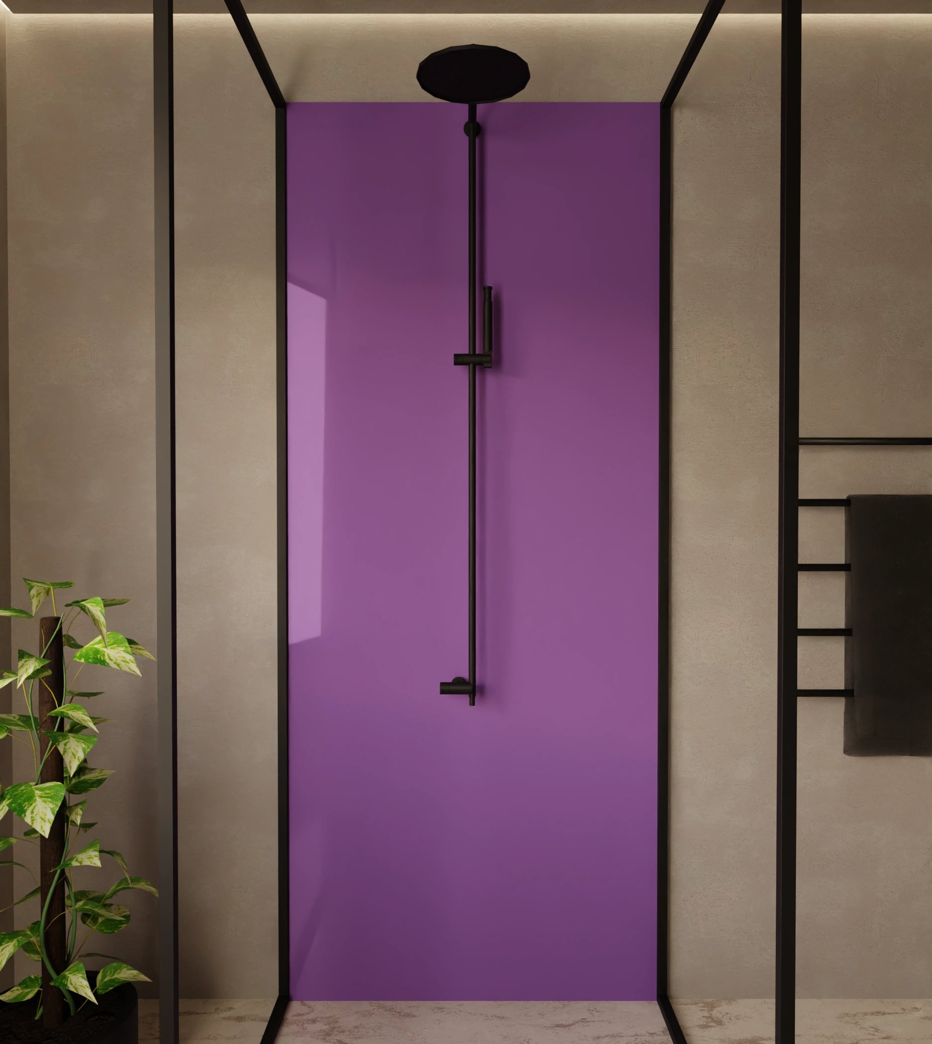 Duschrückwand - Amethyst – Bild 1
