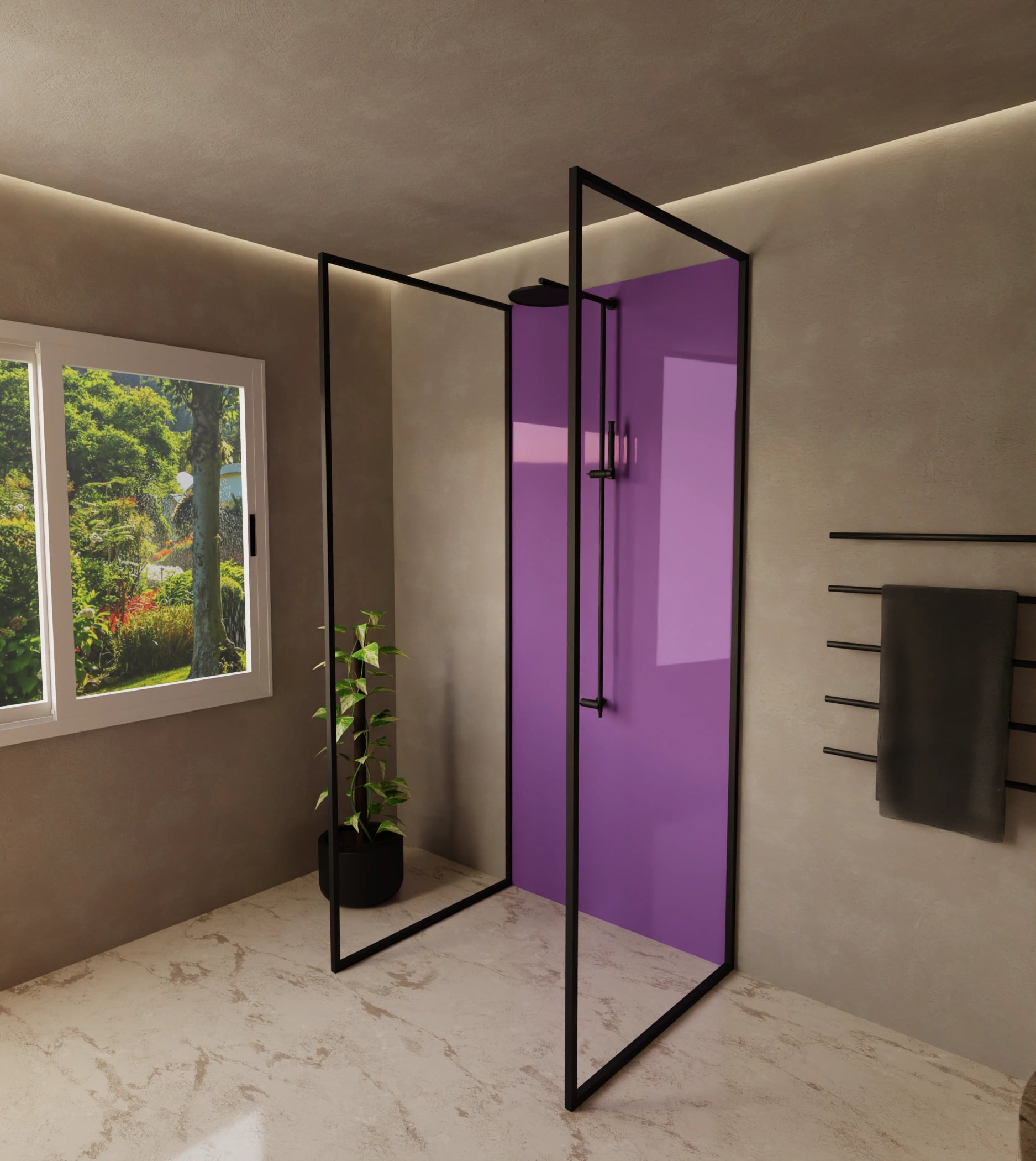Duschrückwand - Amethyst – Bild 3