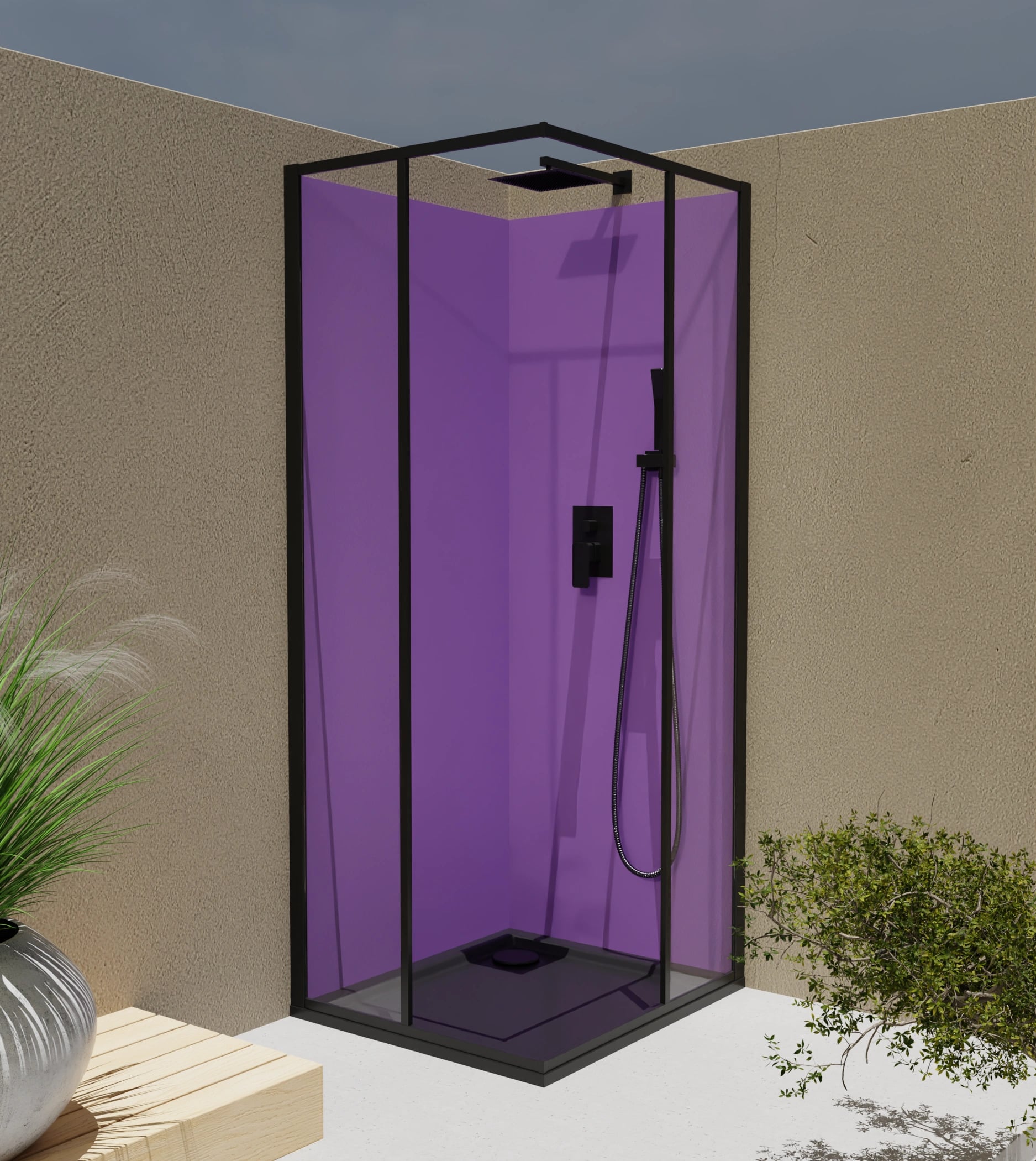 Duschrückwand - Amethyst – Bild 4