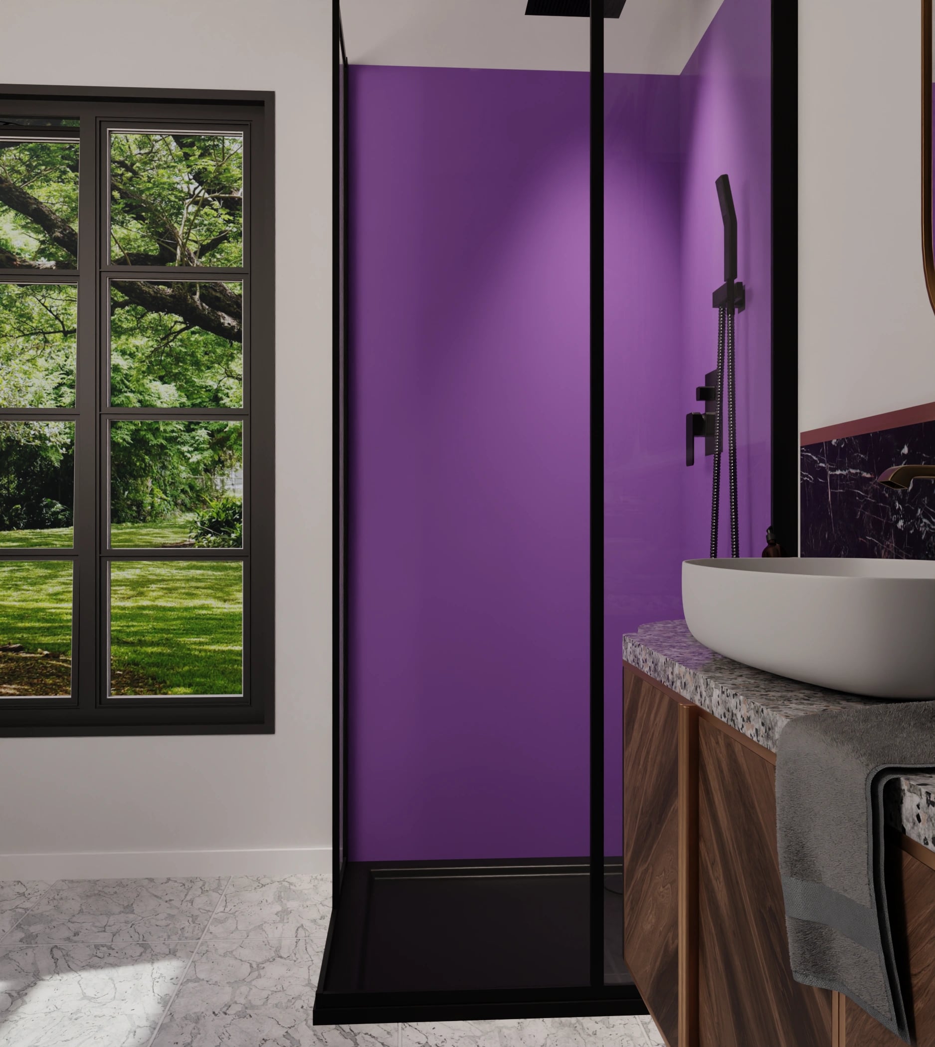 Duschrückwand - Amethyst – Bild 6
