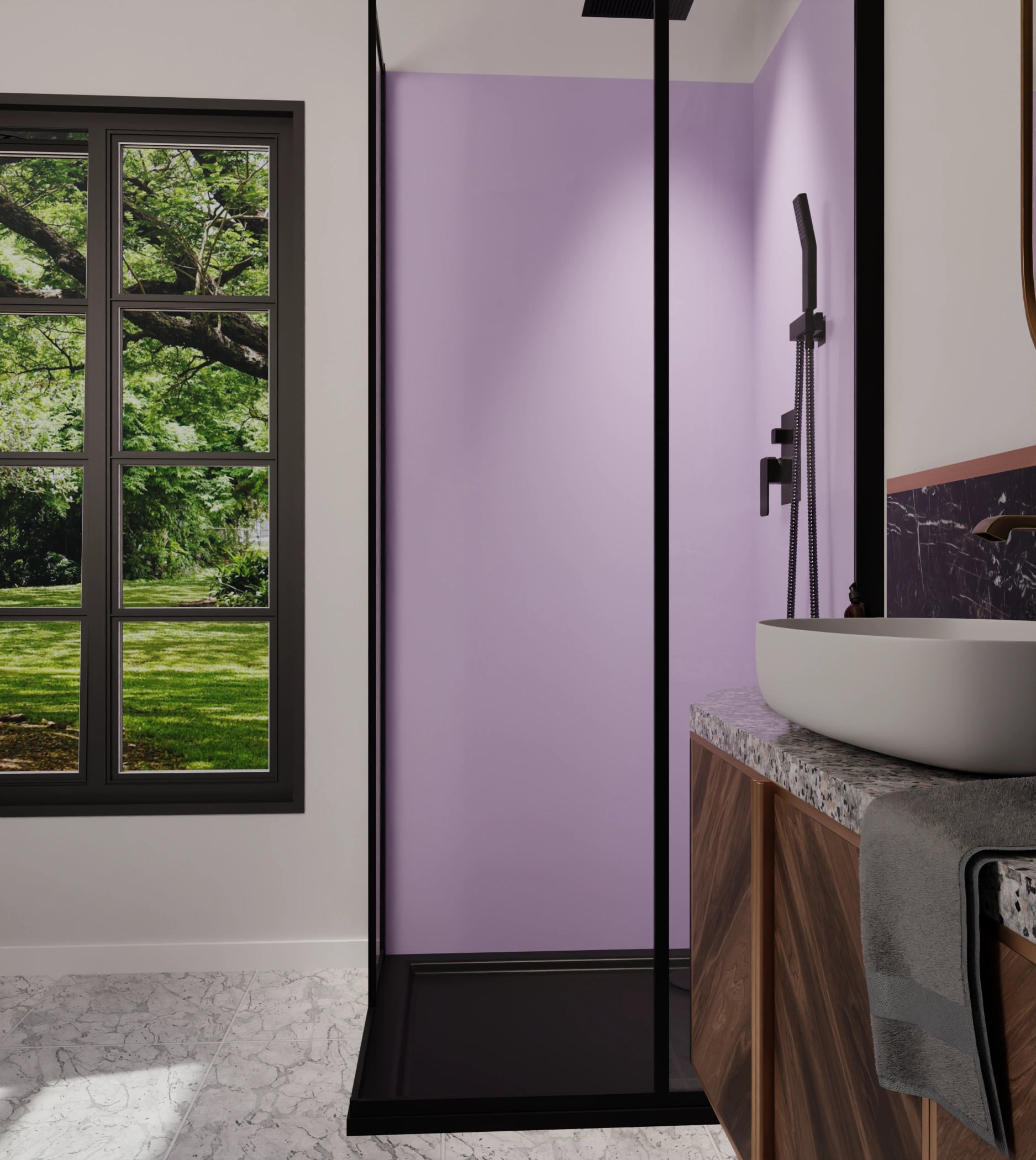 Duschrückwand - Lavendel – Bild 6