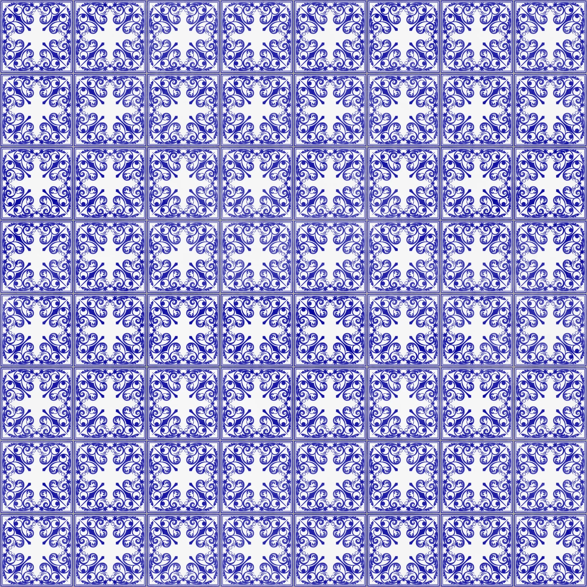 Duschrückwand - Azulejo Kobalt Klein – Bild 7