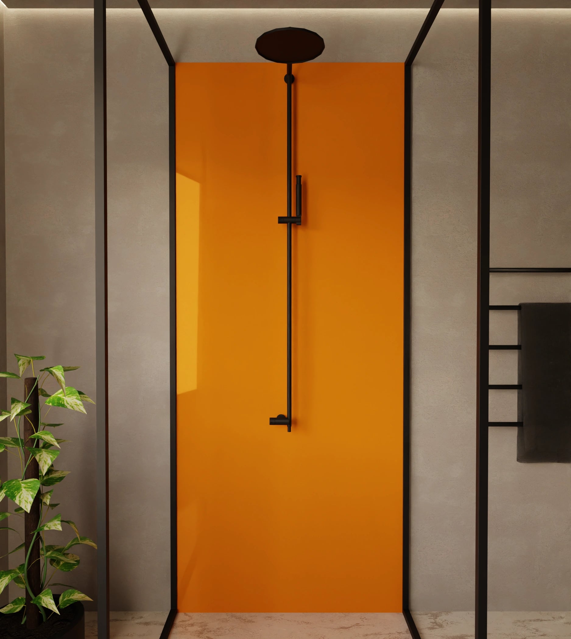 Duschrückwand - Mandarine – Bild 1