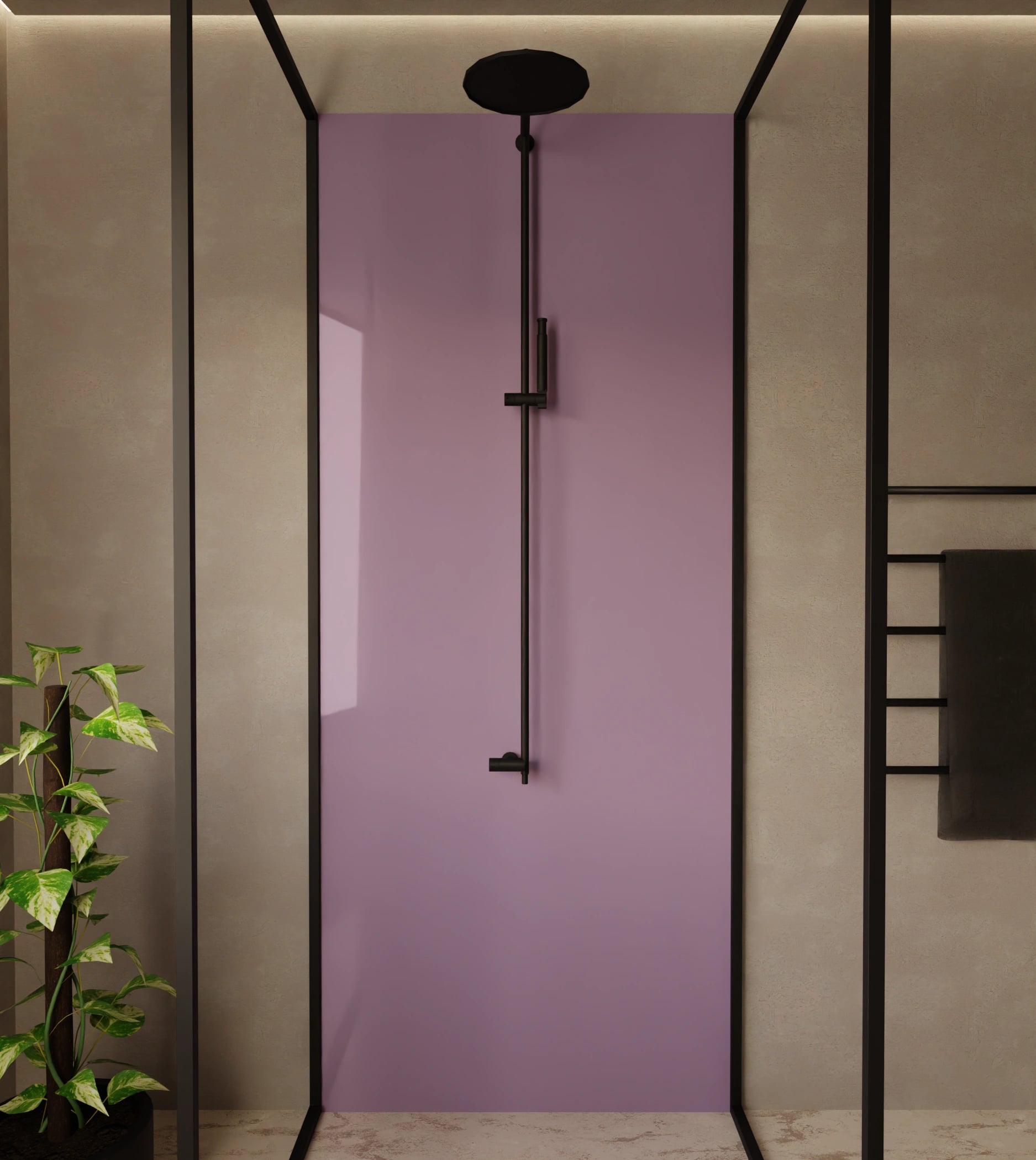 Duschrückwand - Mauve – Bild 1