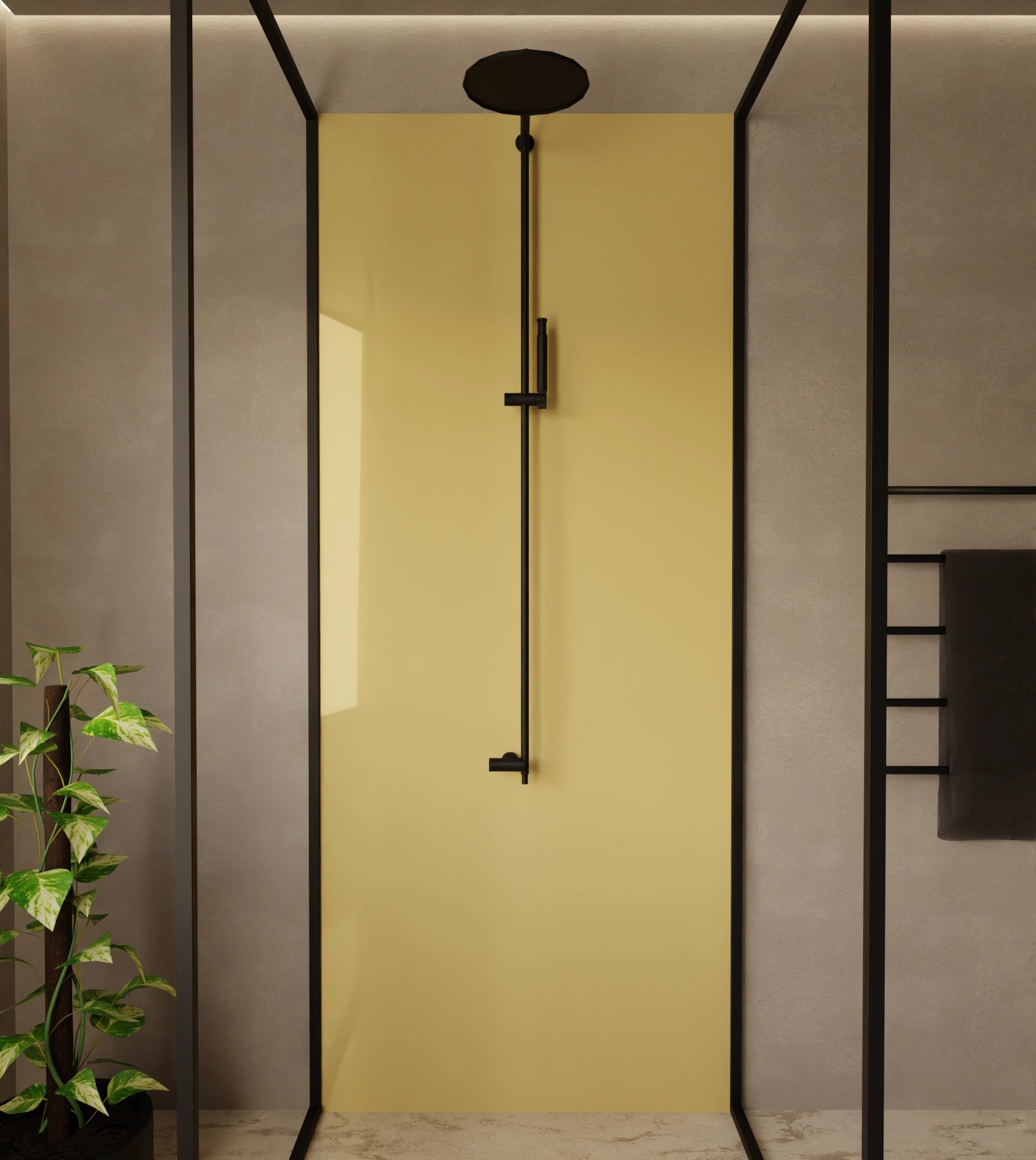 Duschrückwand - Sandbeige – Bild 1