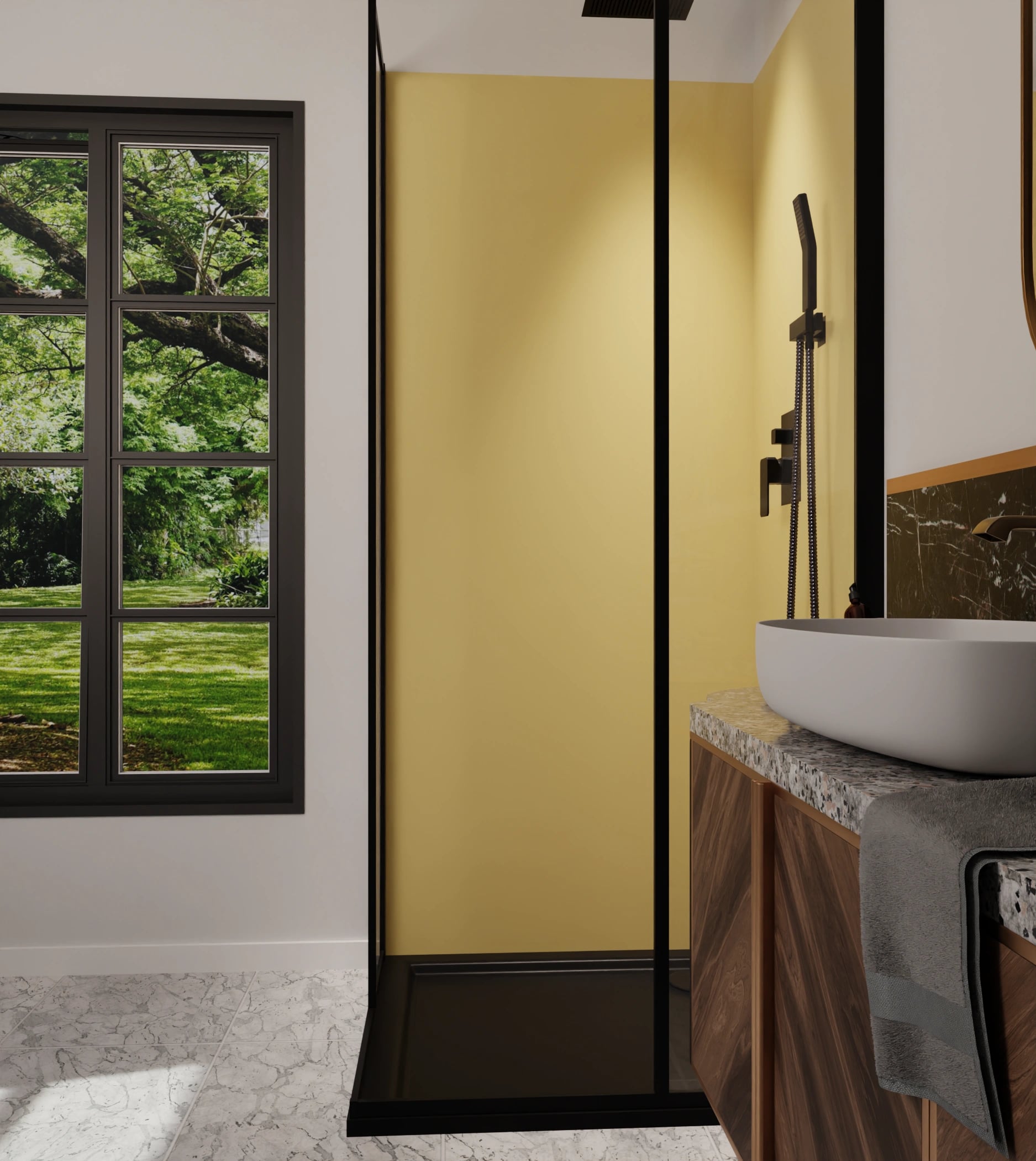 Duschrückwand - Sandbeige – Bild 6