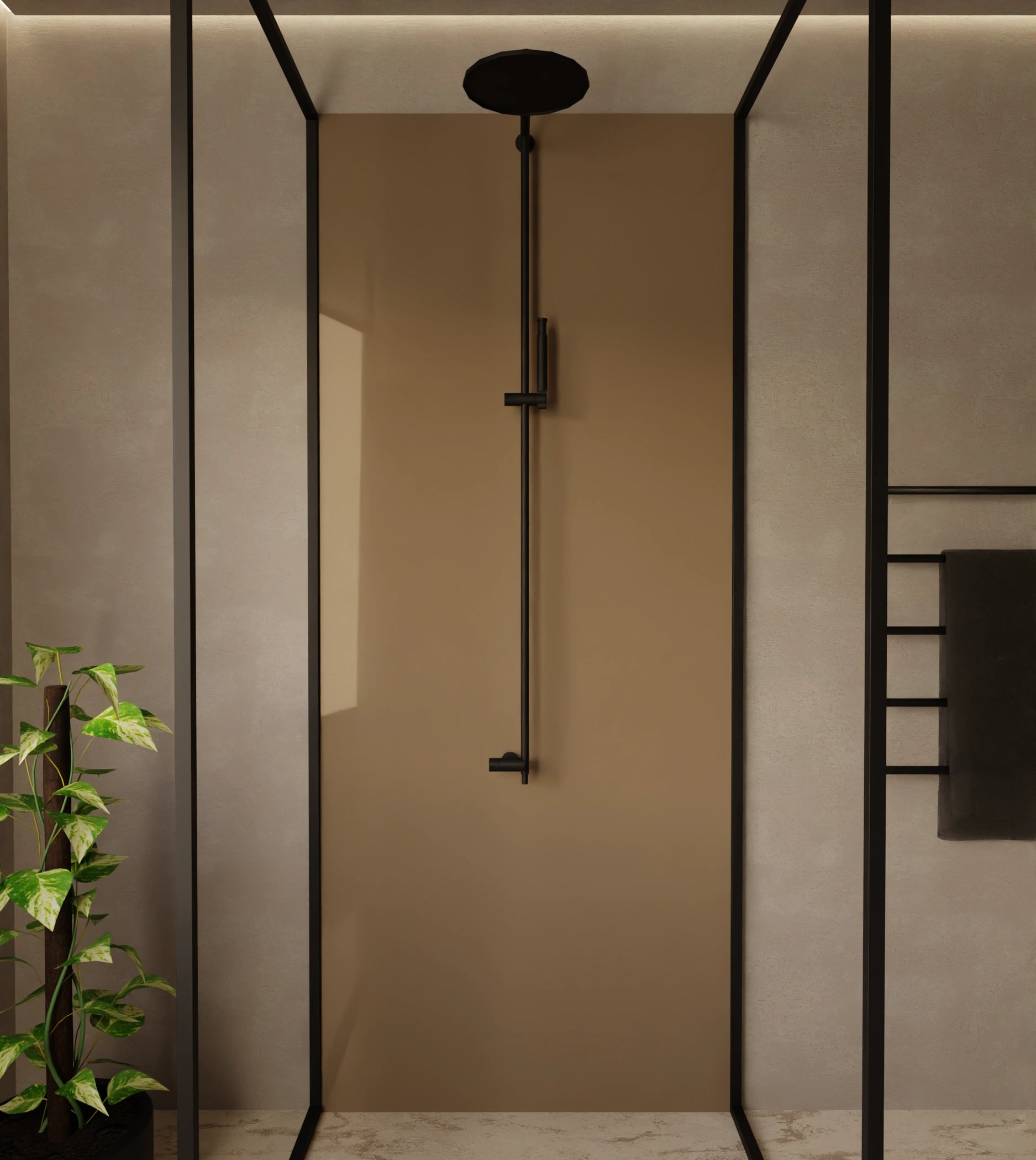 Duschrückwand - Taupe – Bild 1