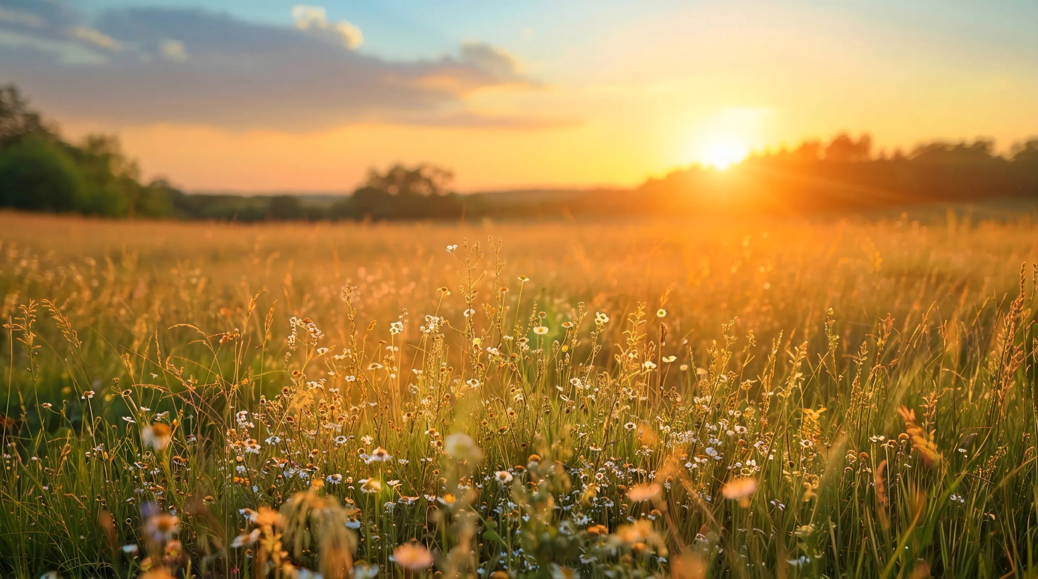 Duschrückwand - Sommerwiese Sonnenuntergang – Bild 7