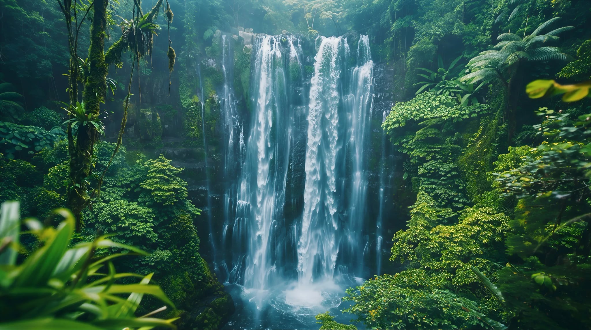 Duschrückwand - Wasserfall Tropisch Dschungel – Bild 7