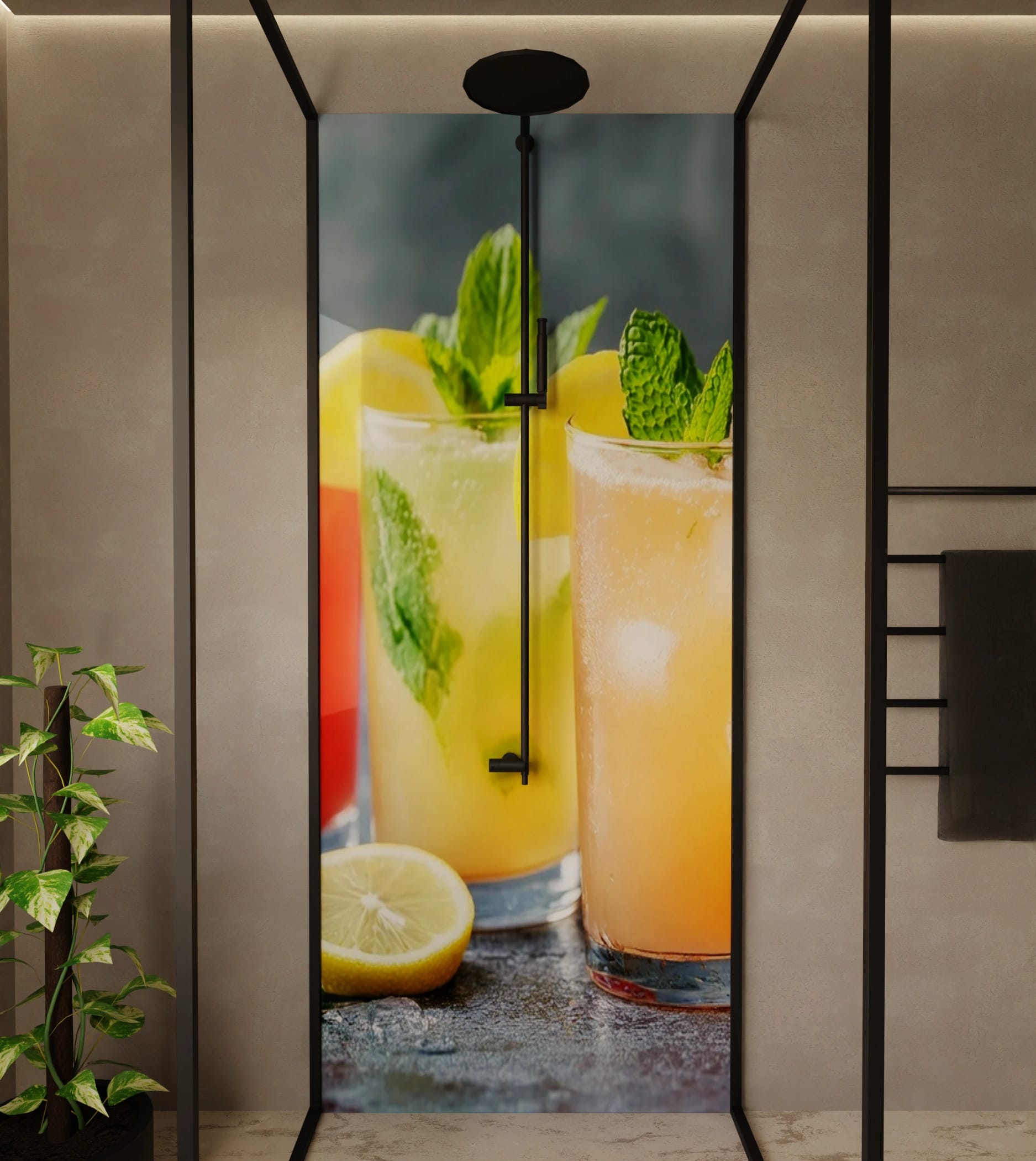 Duschrückwand - Sommerdrinks Bunt Zitrone