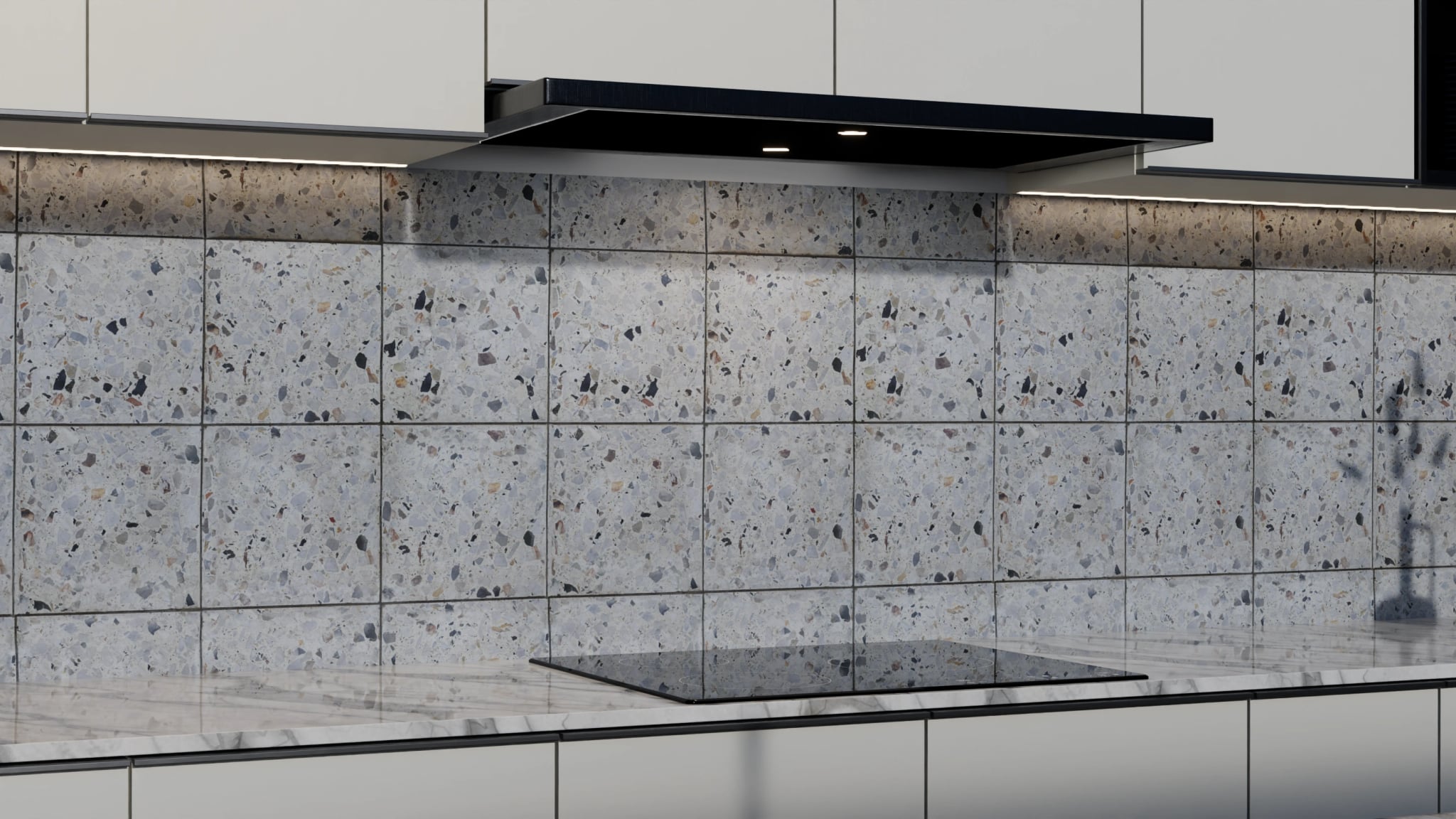 Küchenrückwand - Terrazzo Grau Bunt – Bild 3
