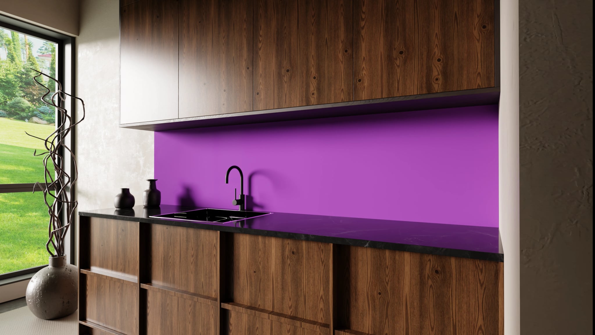 Küchenrückwand - Beerenviolett – Bild 2