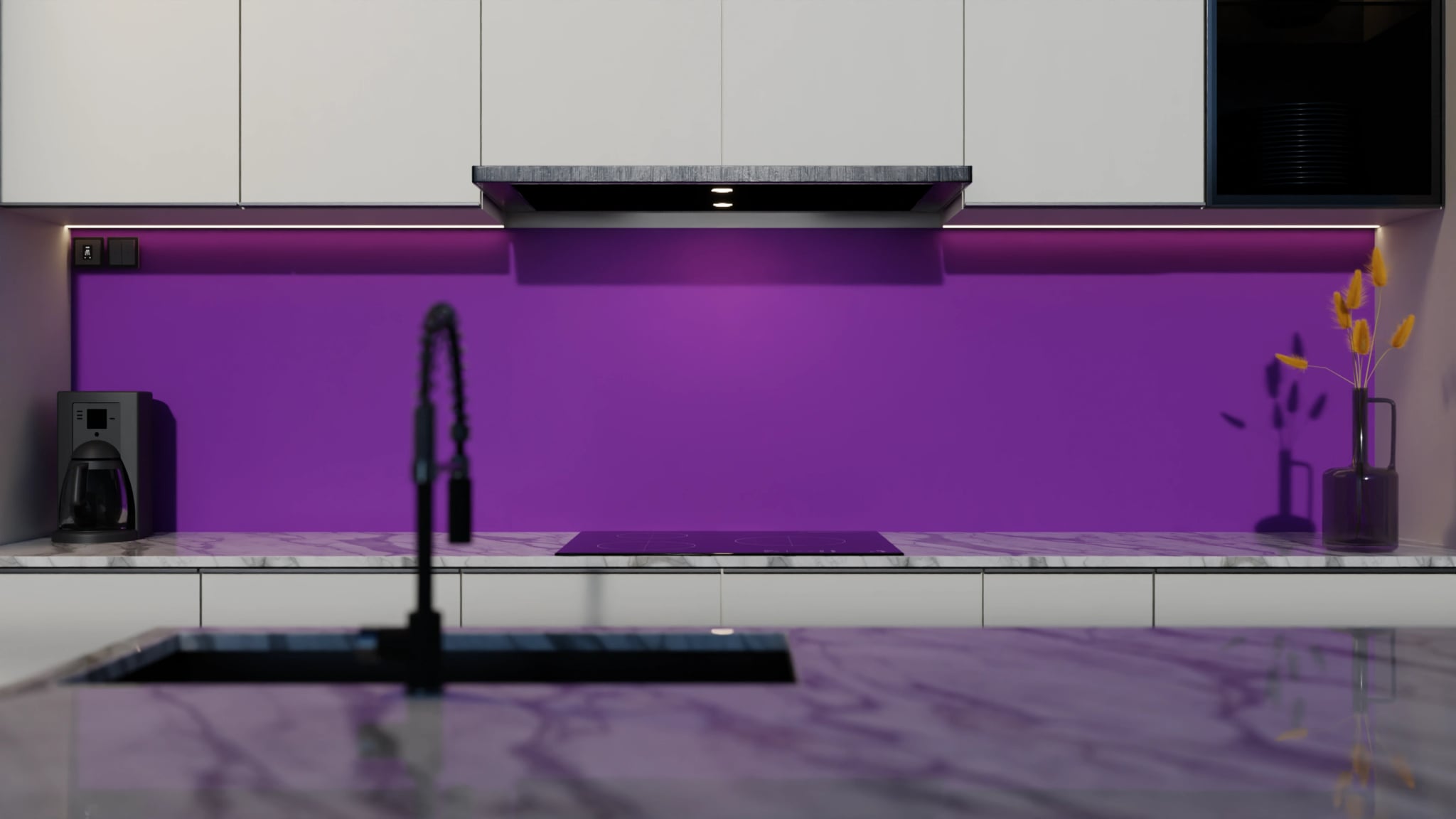 Küchenrückwand - Beerenviolett – Bild 4