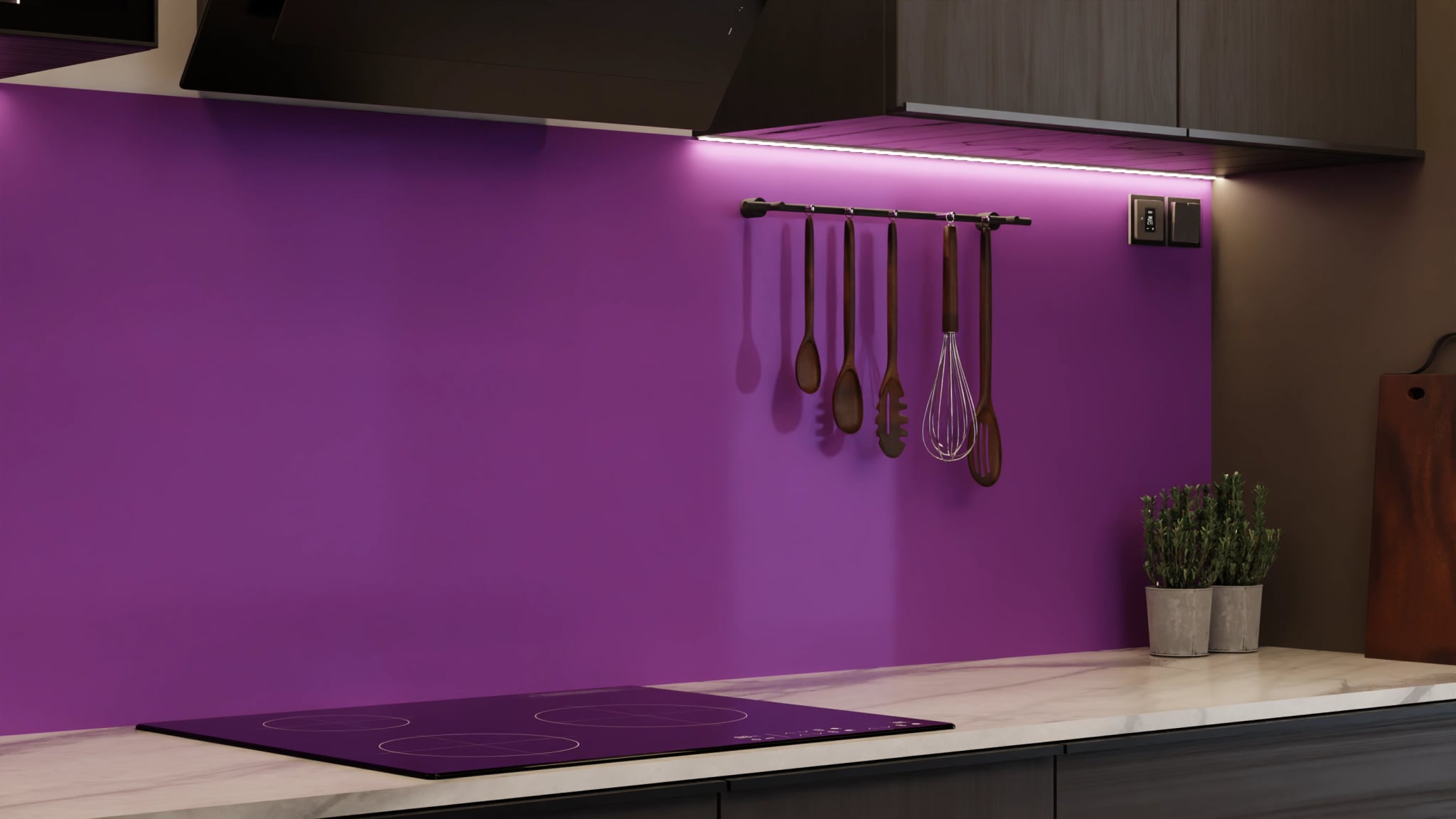Küchenrückwand - Beerenviolett – Bild 7
