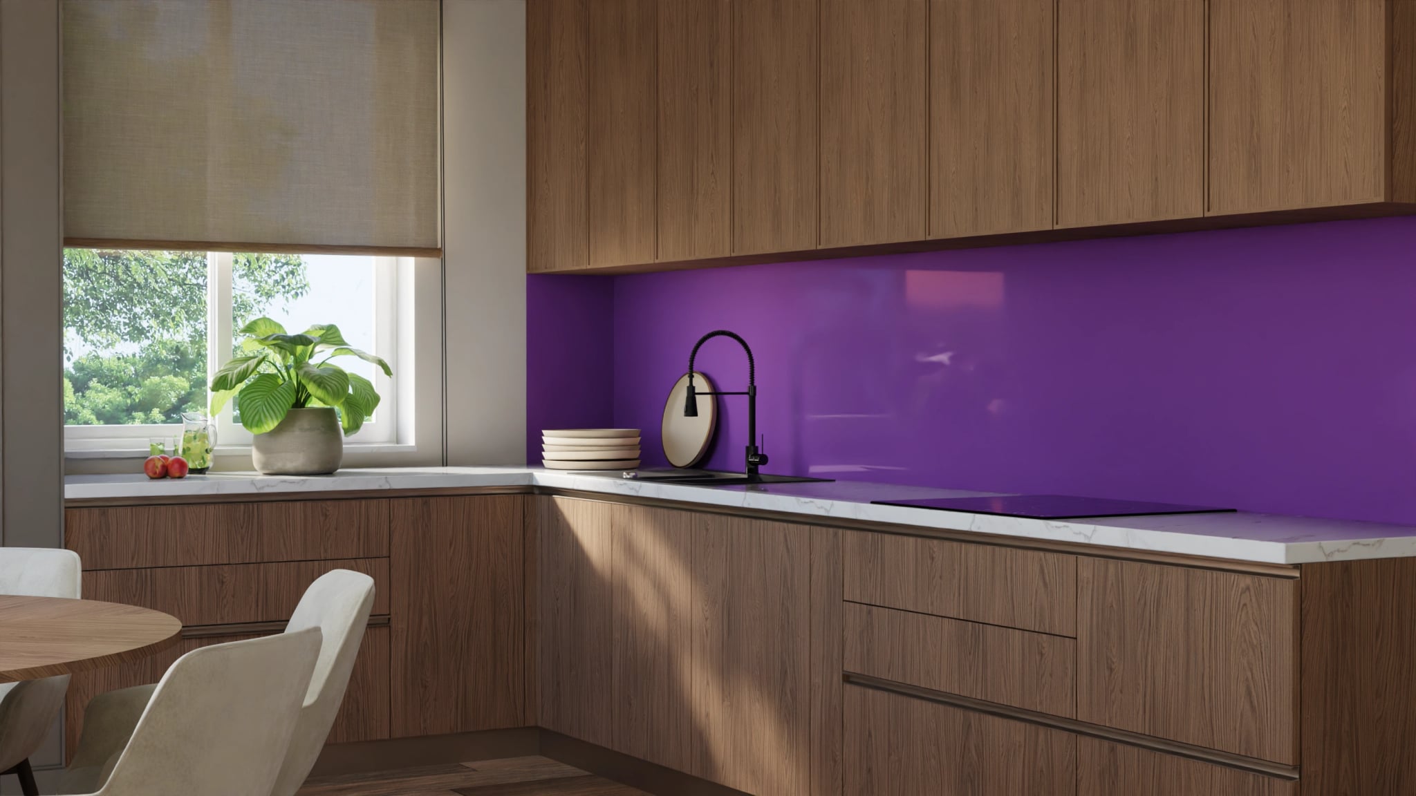 Küchenrückwand - Beerenviolett – Bild 8
