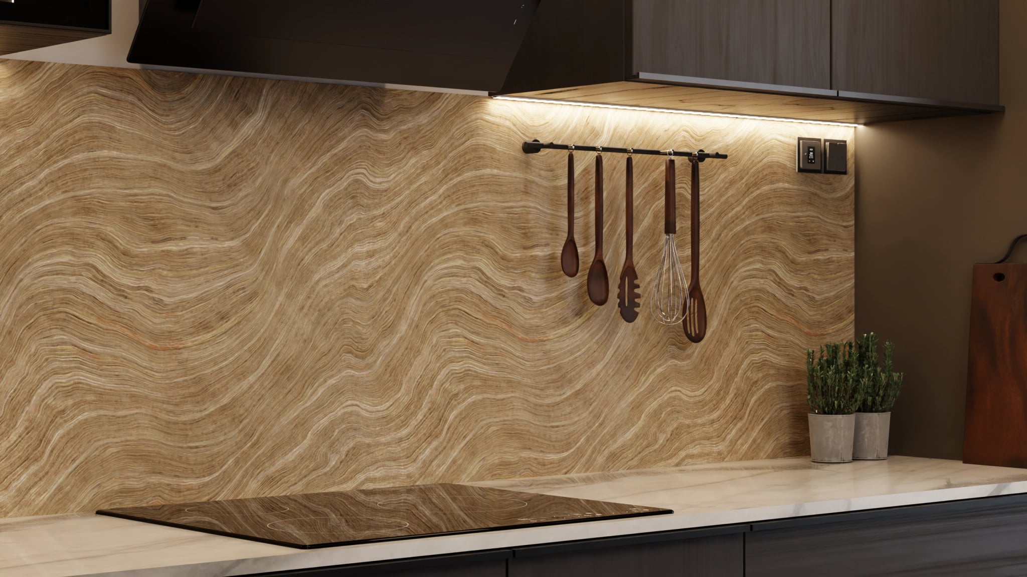Küchenrückwand - Onyx Sand-Beige – Bild 7