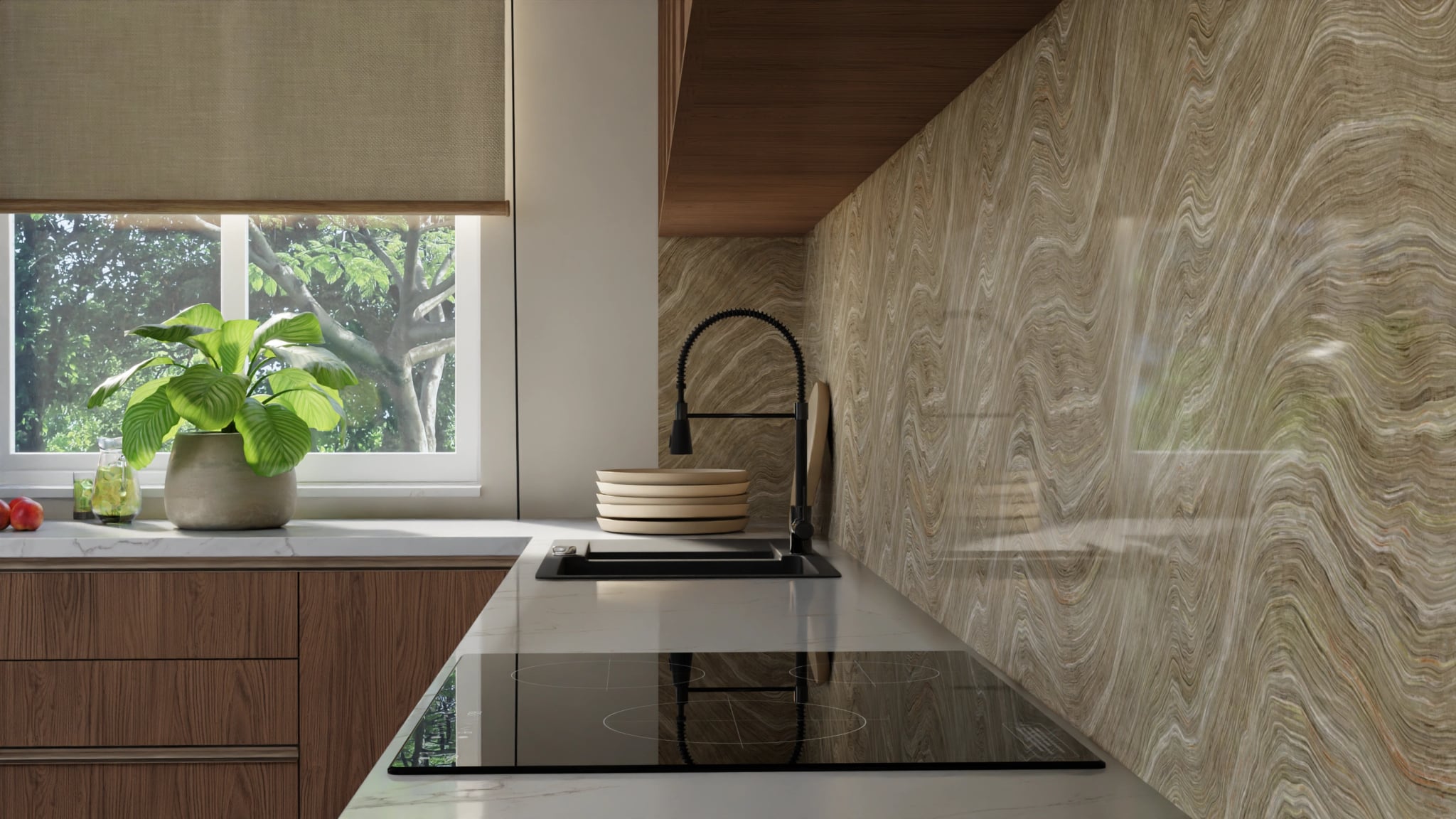 Küchenrückwand - Onyx Sand-Beige – Bild 10