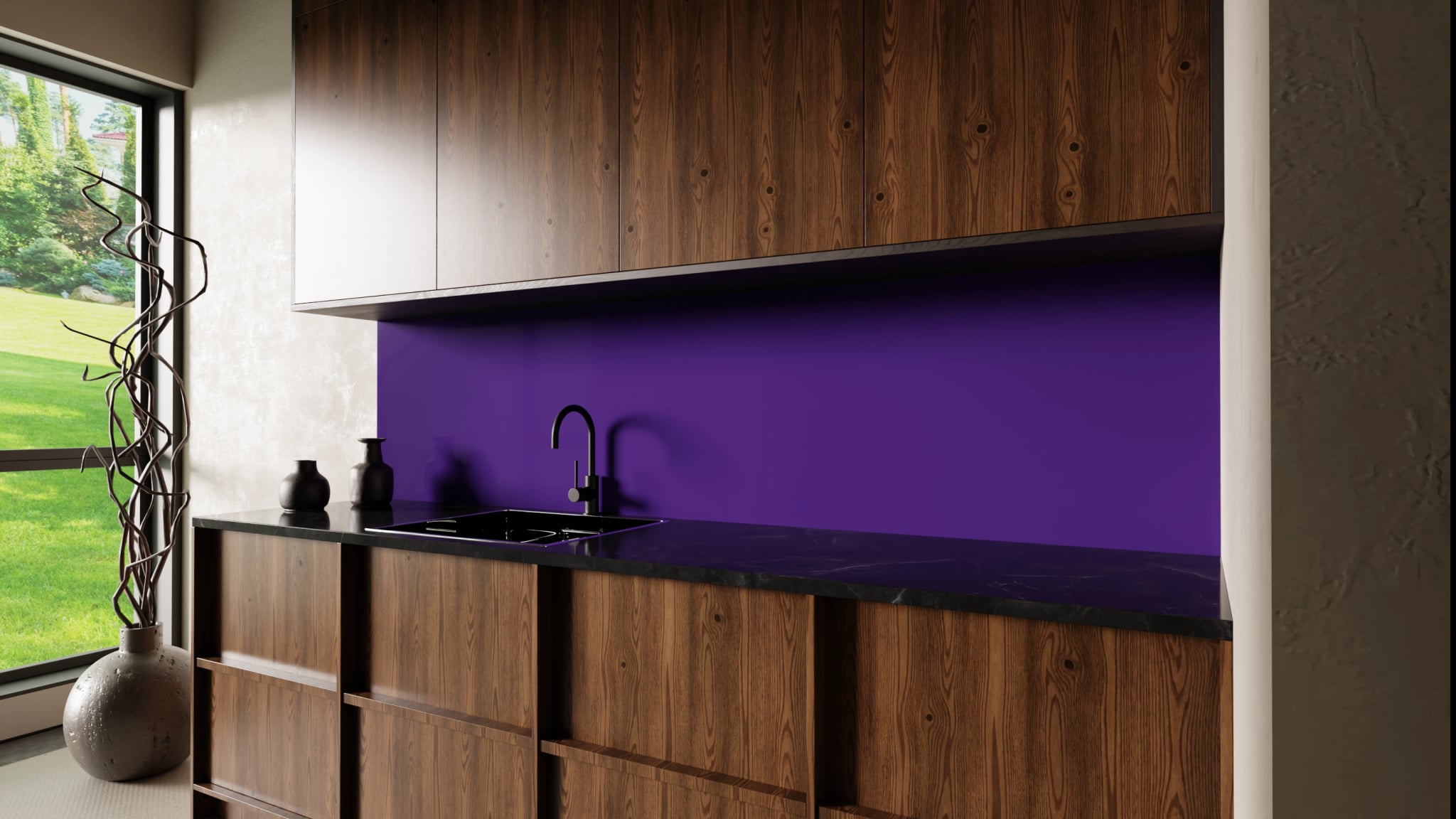 Küchenrückwand - Dunkelviolett – Bild 2