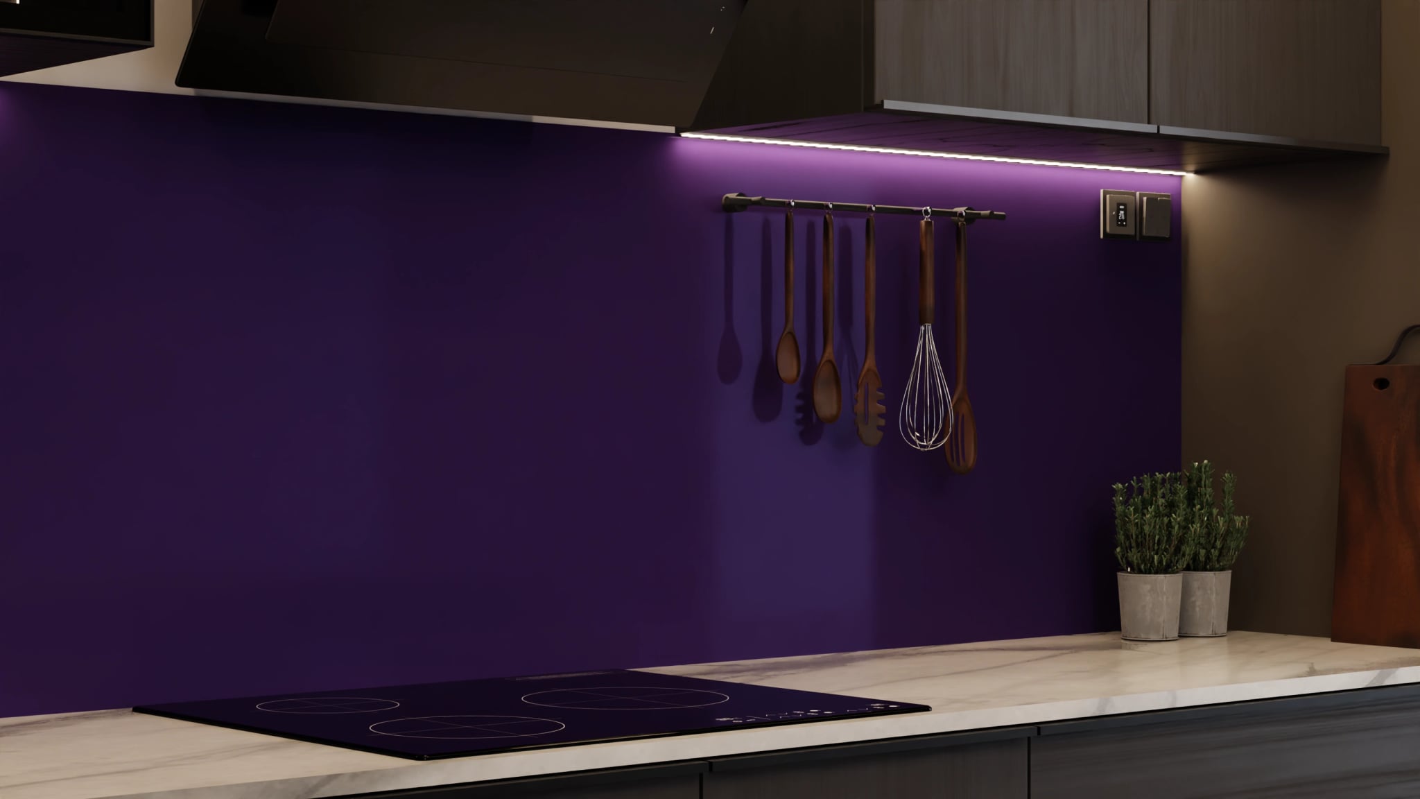 Küchenrückwand - Dunkelviolett – Bild 7