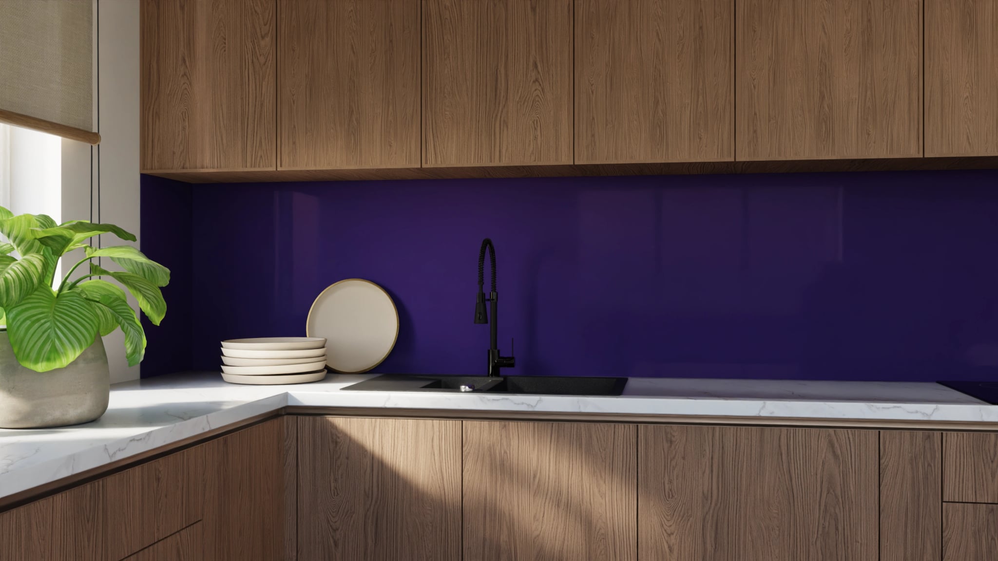 Küchenrückwand - Dunkelviolett – Bild 9
