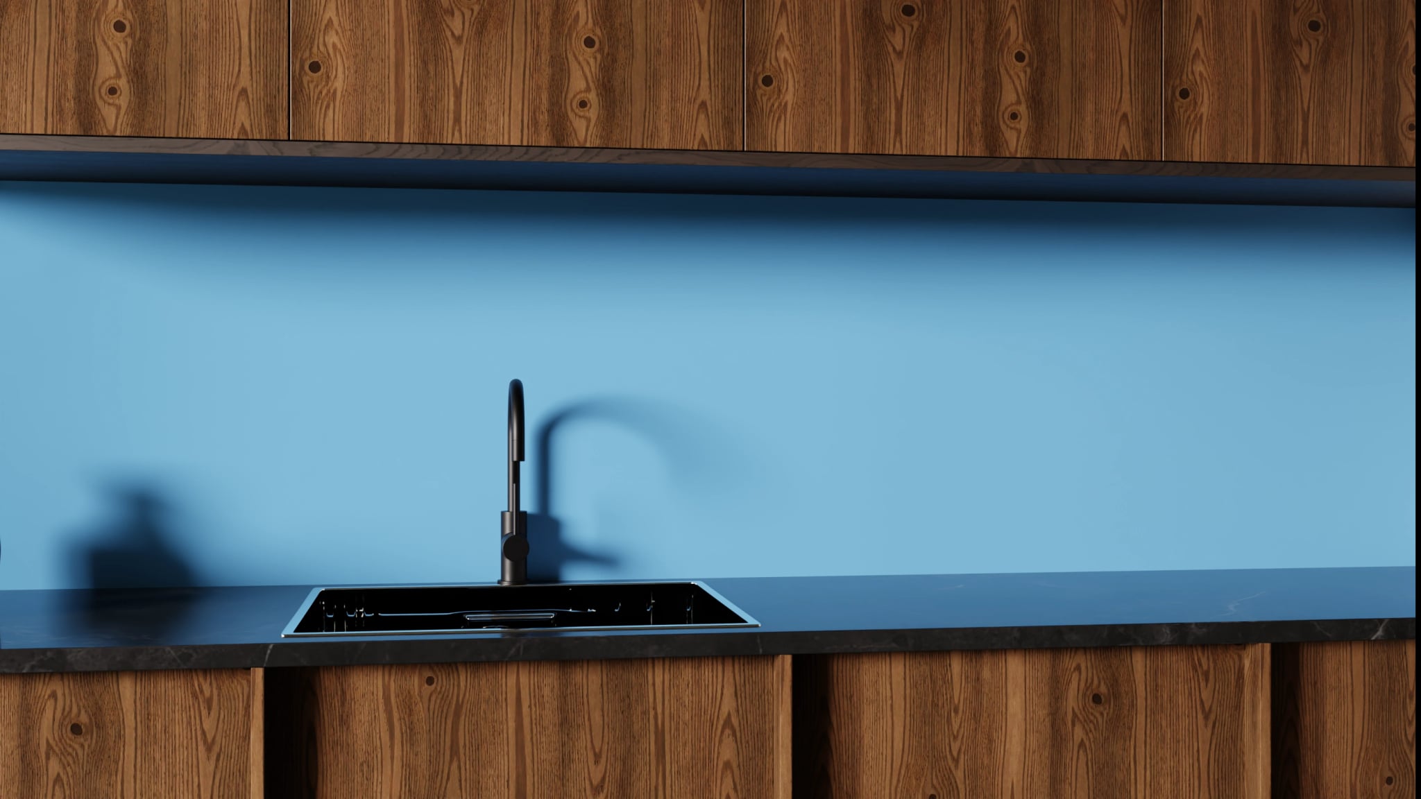 Küchenrückwand - Jeansblau – Bild 1