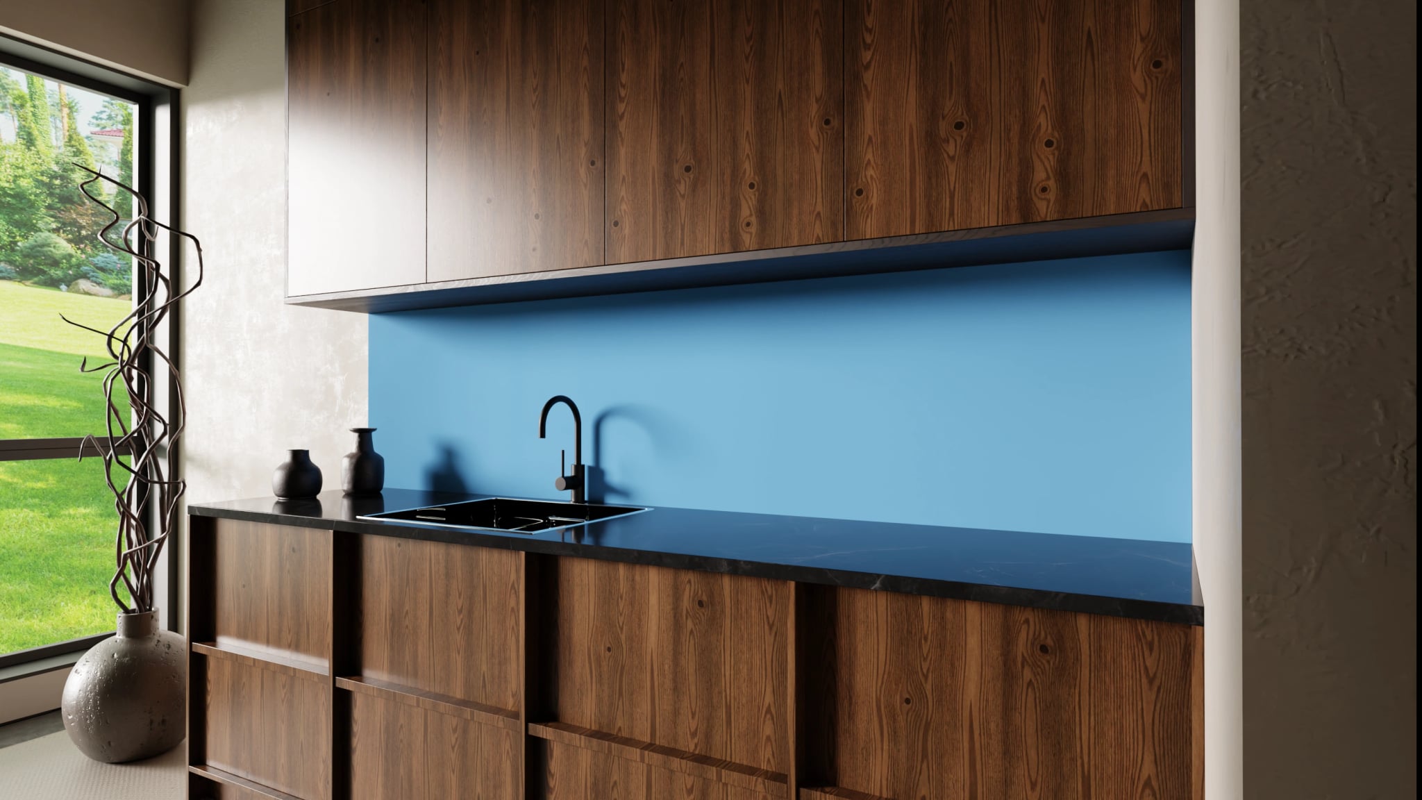 Küchenrückwand - Jeansblau – Bild 2