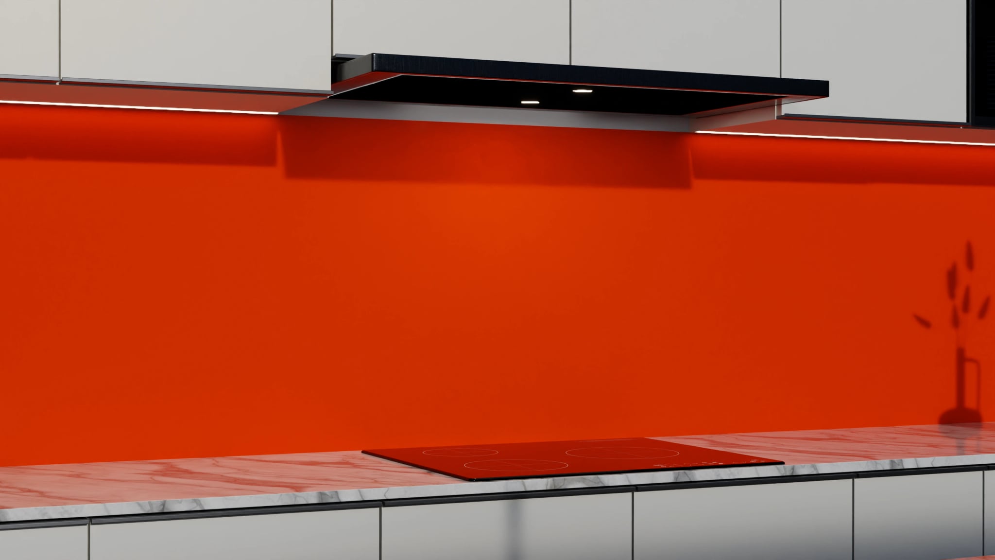 Küchenrückwand - Korallenrot – Bild 3