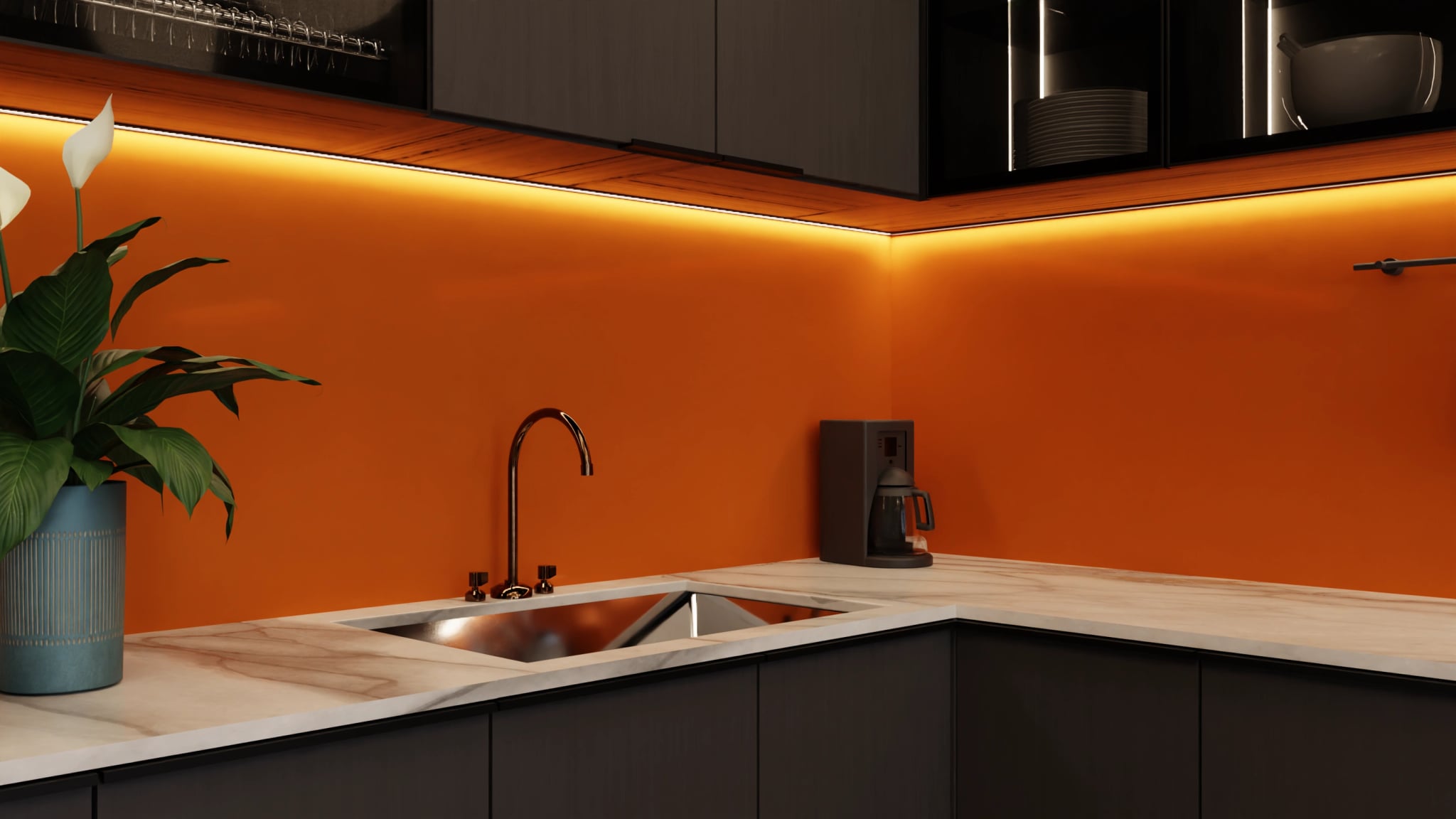 Küchenrückwand - Kupferorange – Bild 5