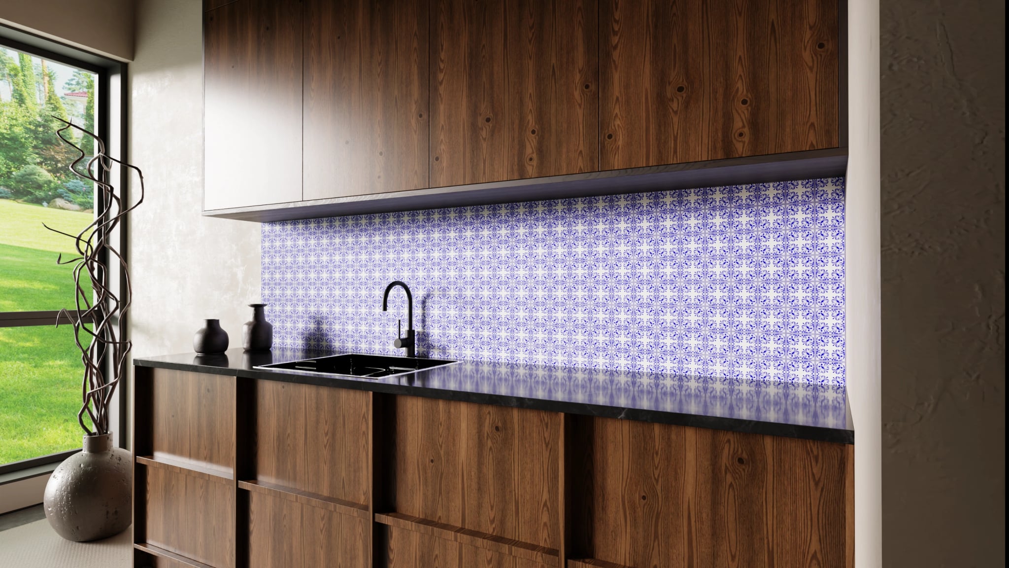 Küchenrückwand - Azulejo Kobalt Klein – Bild 2