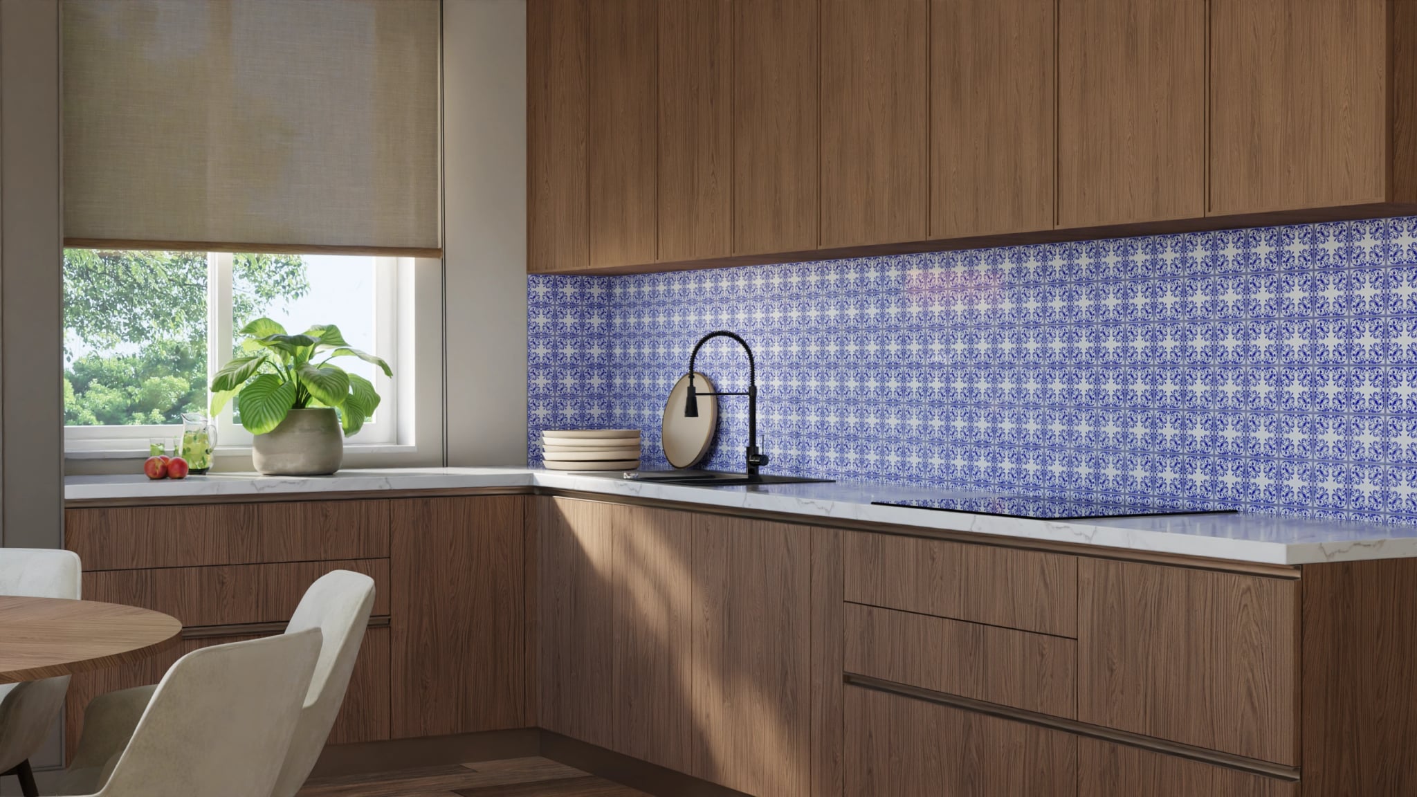 Küchenrückwand - Azulejo Kobalt Klein – Bild 8