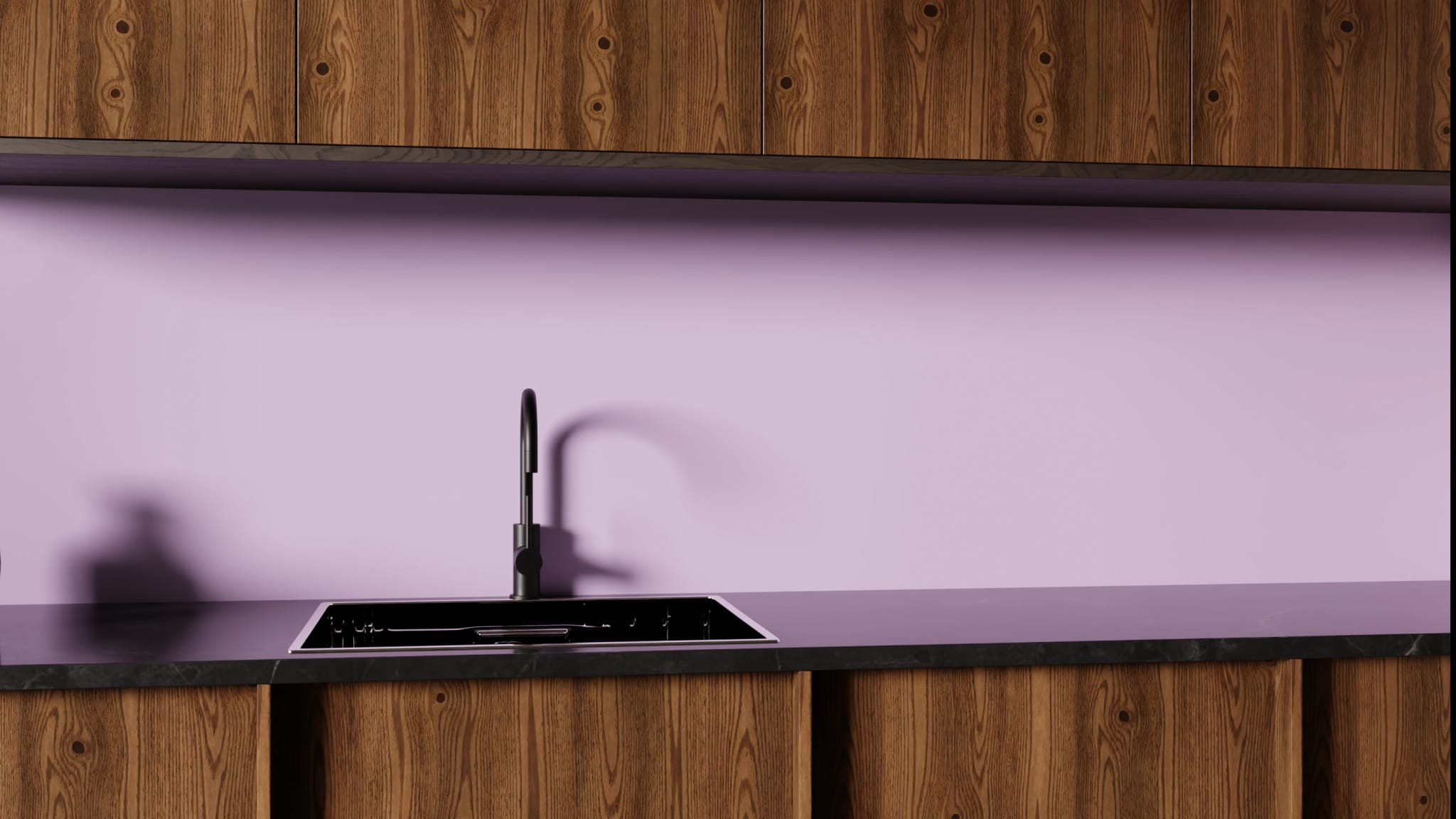 Küchenrückwand - Mauve
