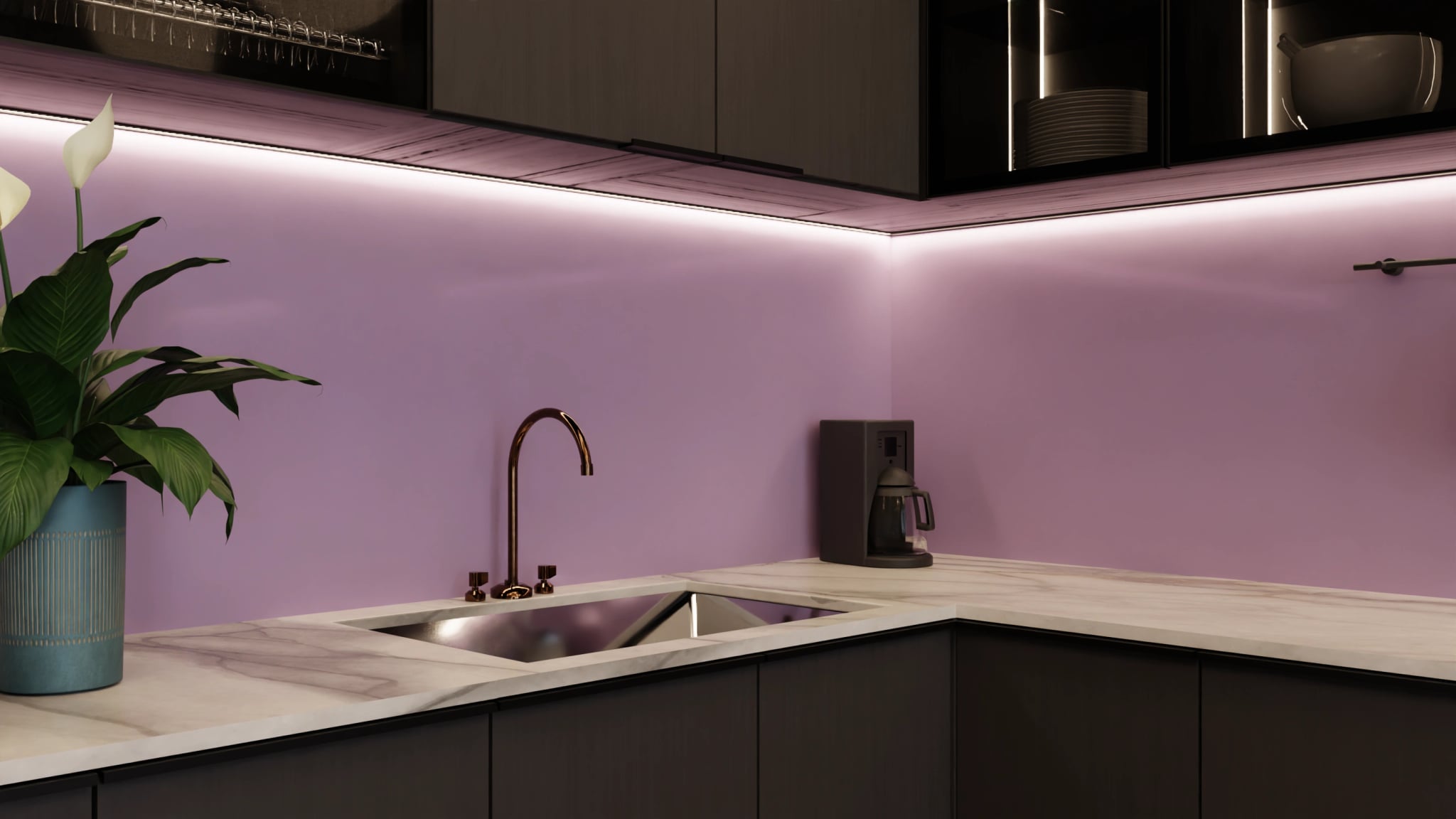 Küchenrückwand - Mauve – Bild 5