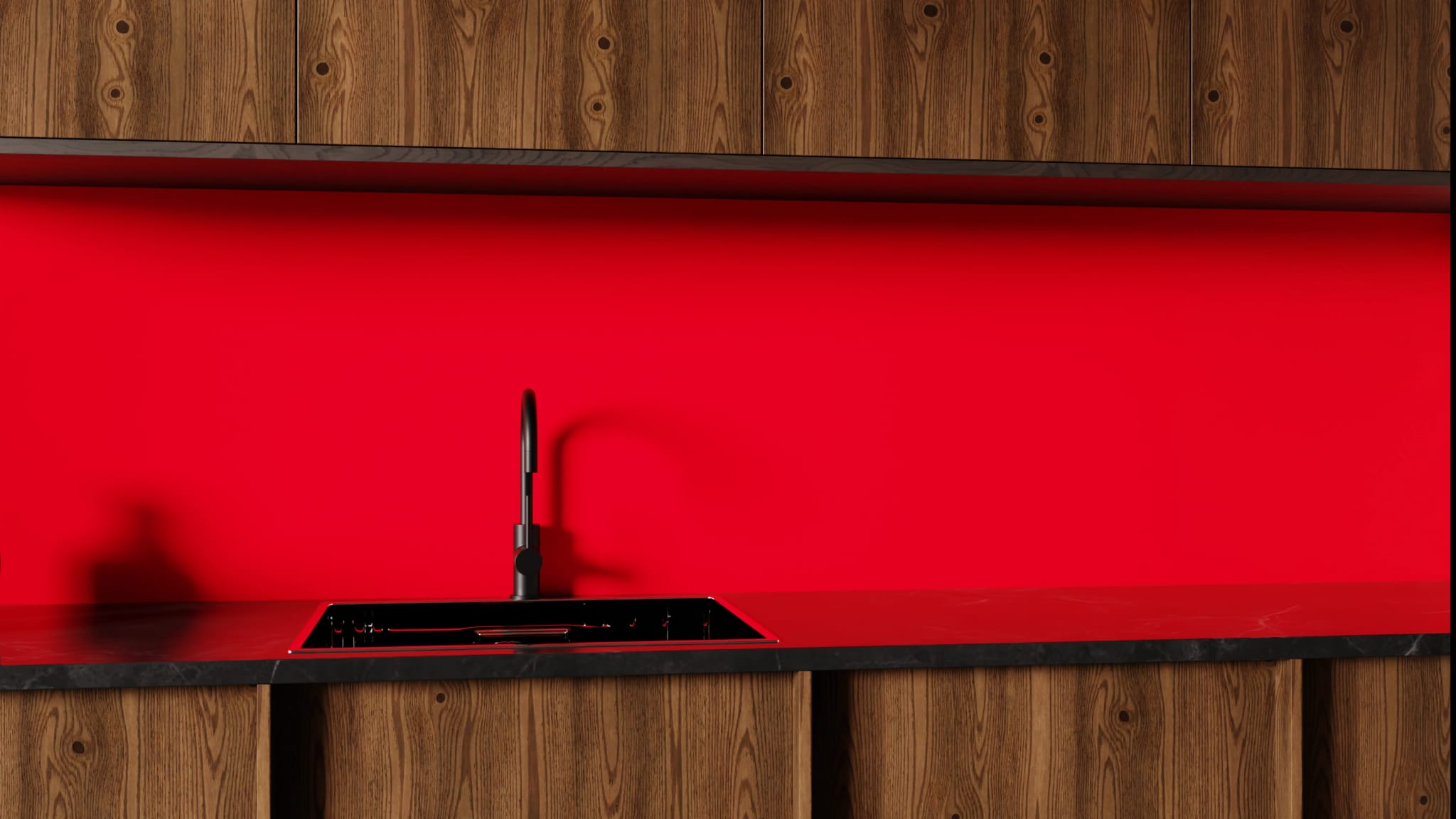 Küchenrückwand - Signalrot