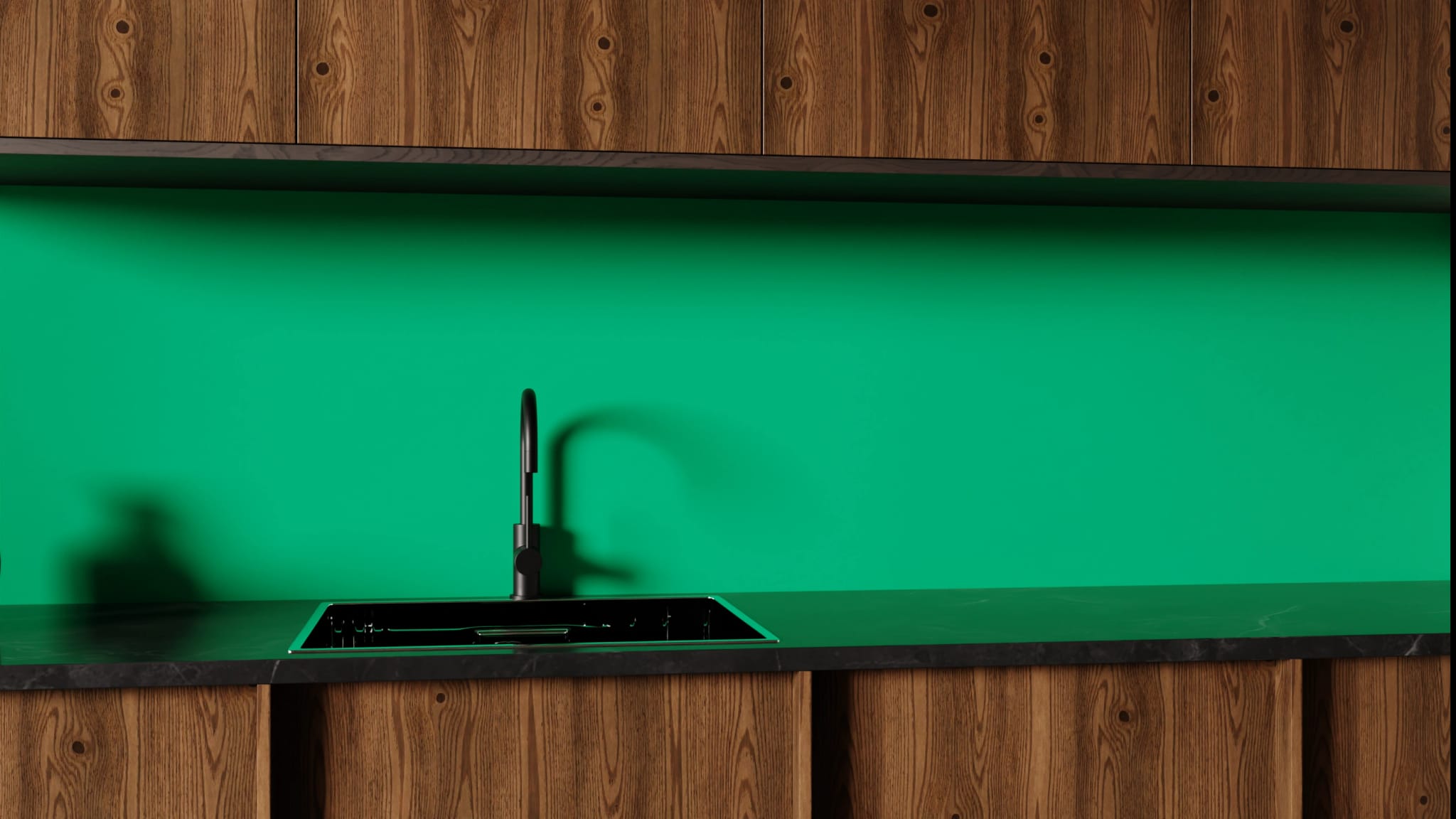 Küchenrückwand - Smaragdgrün