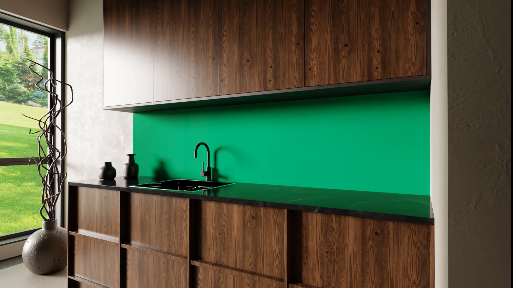 Küchenrückwand - Smaragdgrün – Bild 2