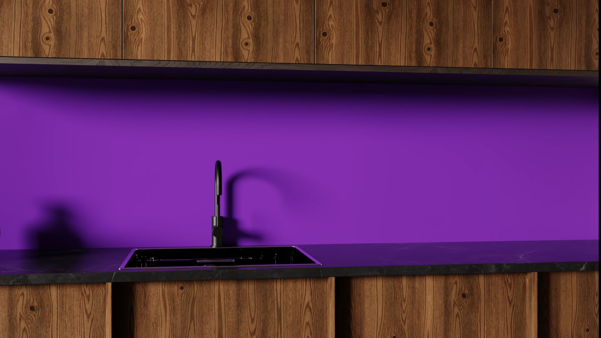 Küchenrückwand - Tiefviolett – Bild 1