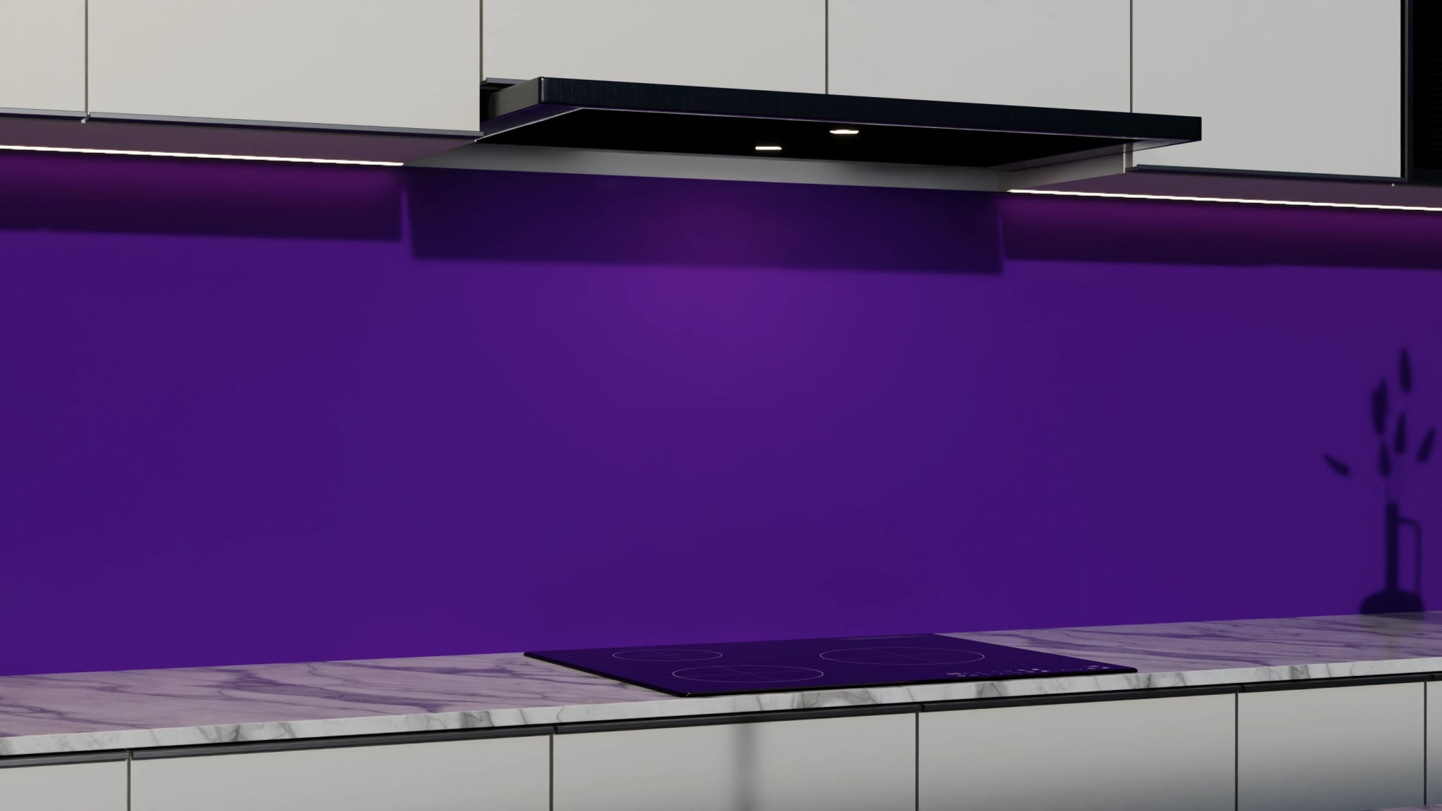 Küchenrückwand - Tiefviolett – Bild 3