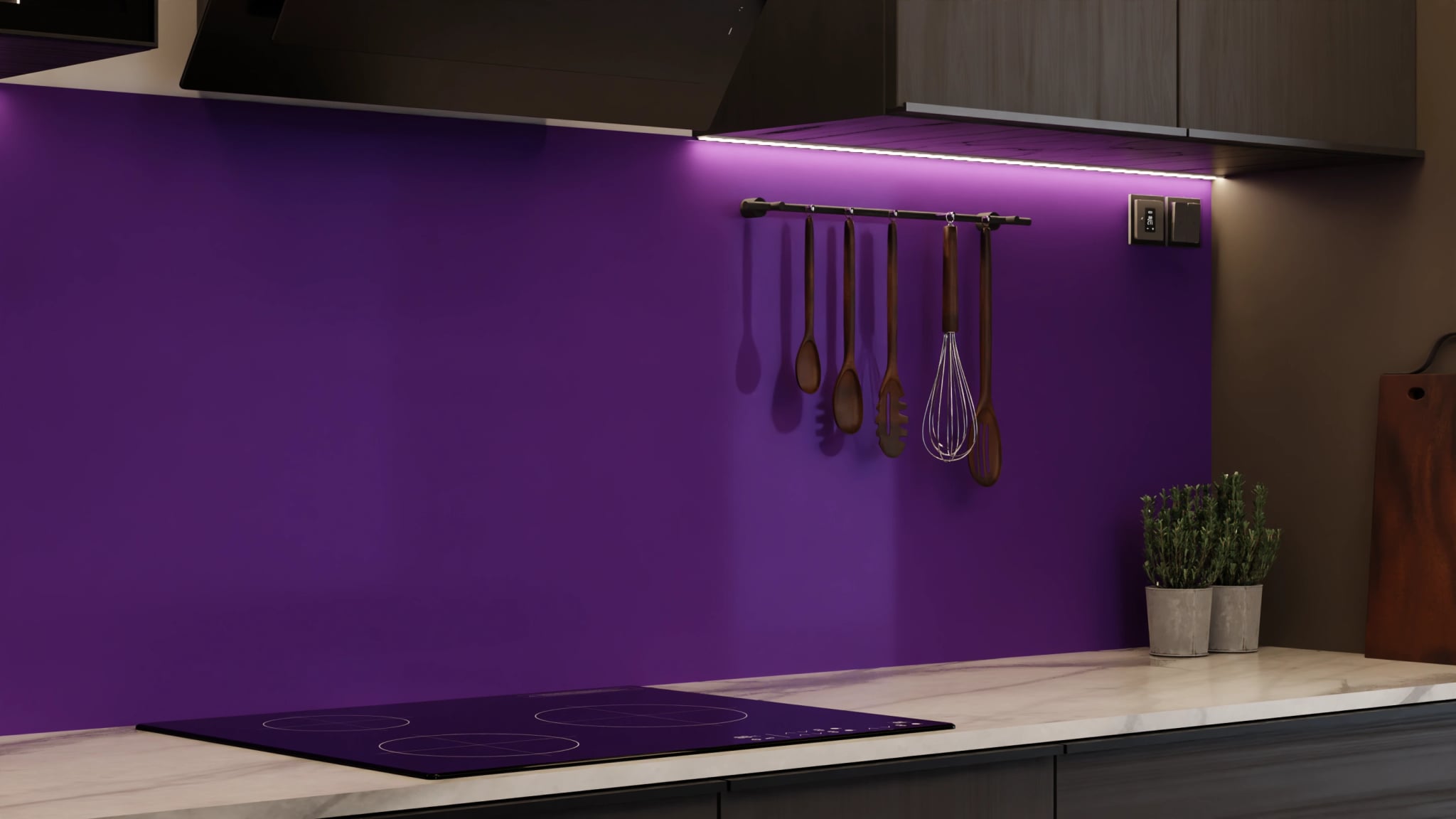 Küchenrückwand - Tiefviolett – Bild 7