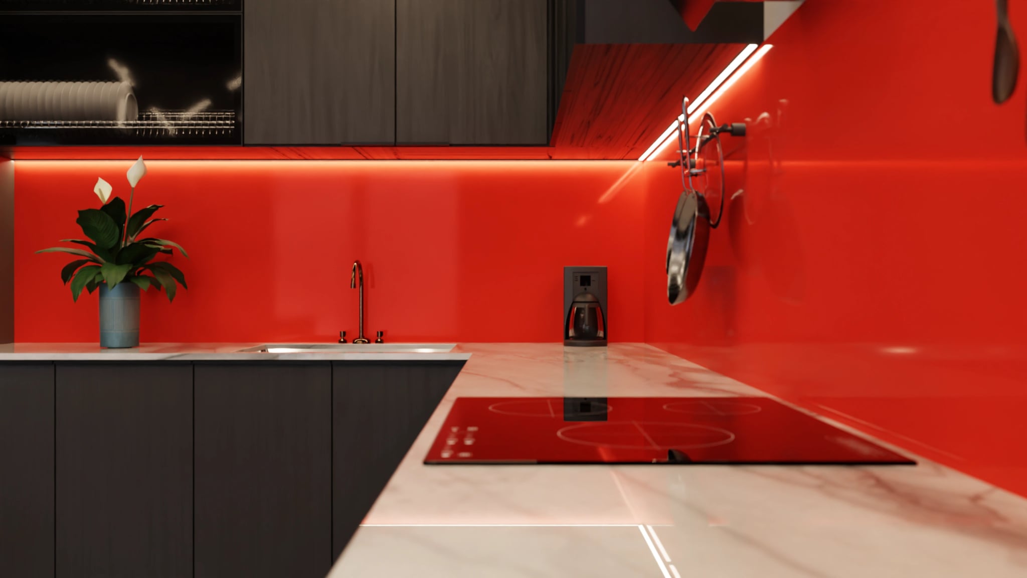Küchenrückwand - Tomatenrot – Bild 6